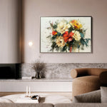 Floral 759 Canvas Art 18" x 24" / 45 x 60 cm / Black