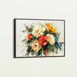 Floral 759 Canvas Art 18" x 24" / 45 x 60 cm / Black