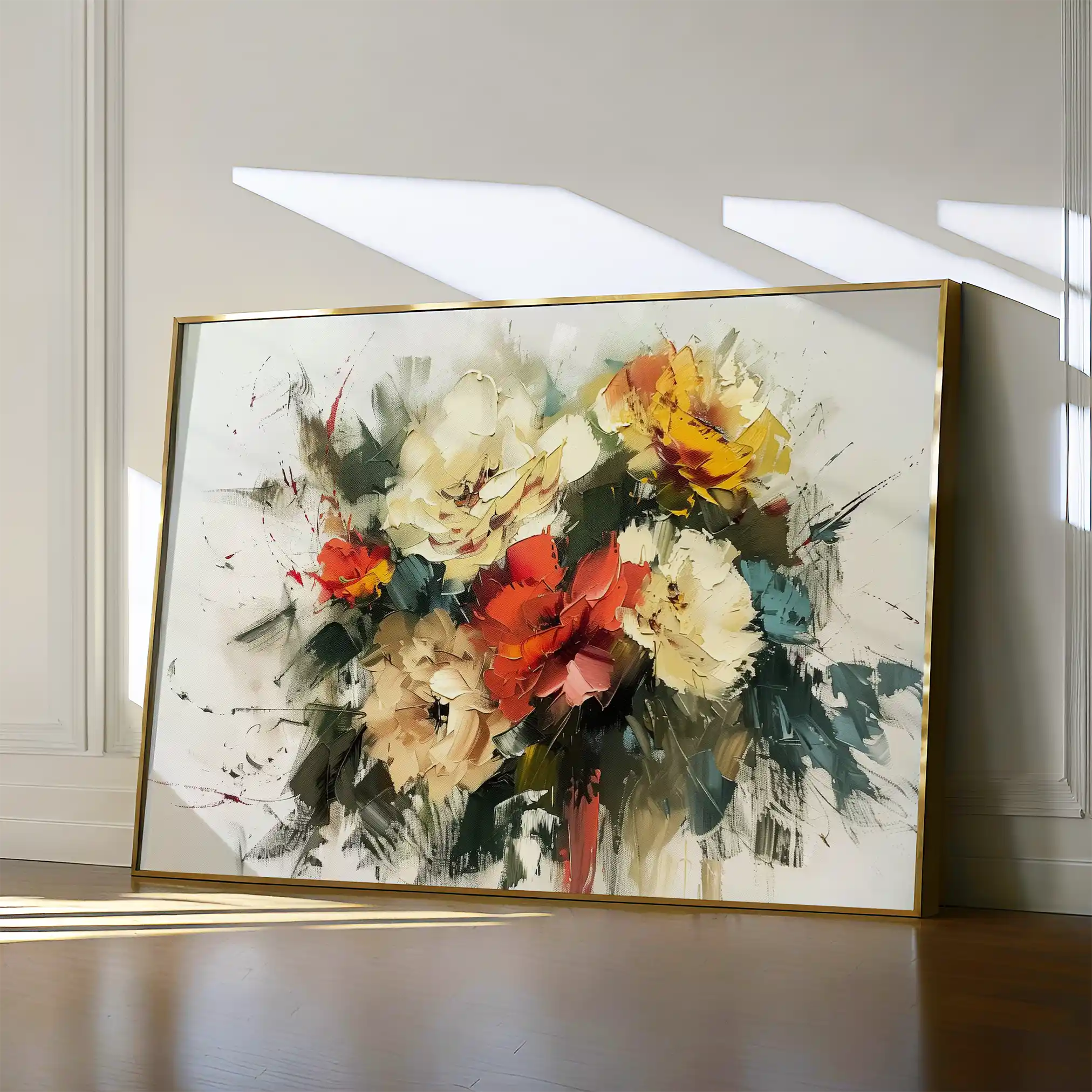 Floral 759 Canvas Art 60 x 40 cm / Black