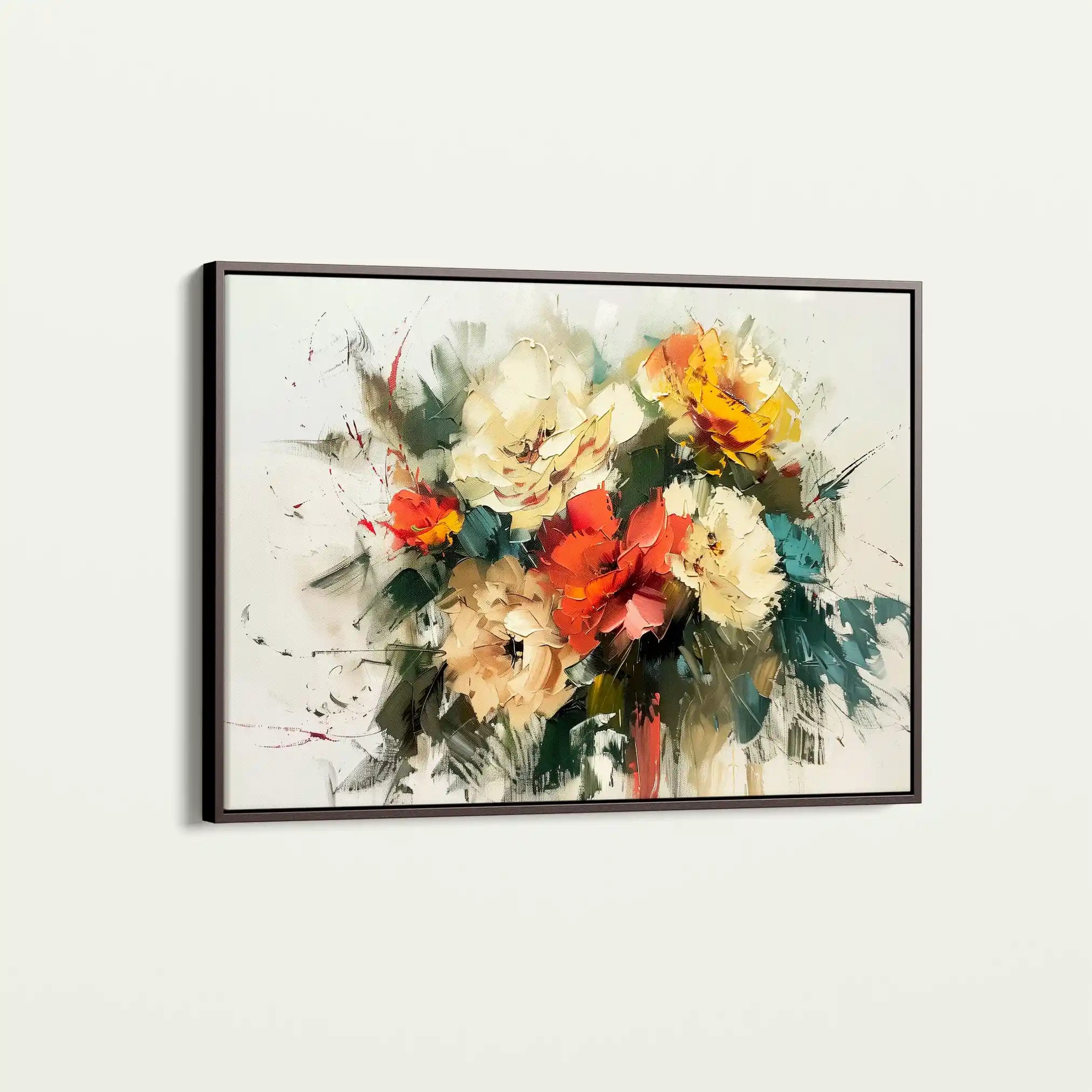 Floral 759 Canvas Art 60 x 40 cm / Black