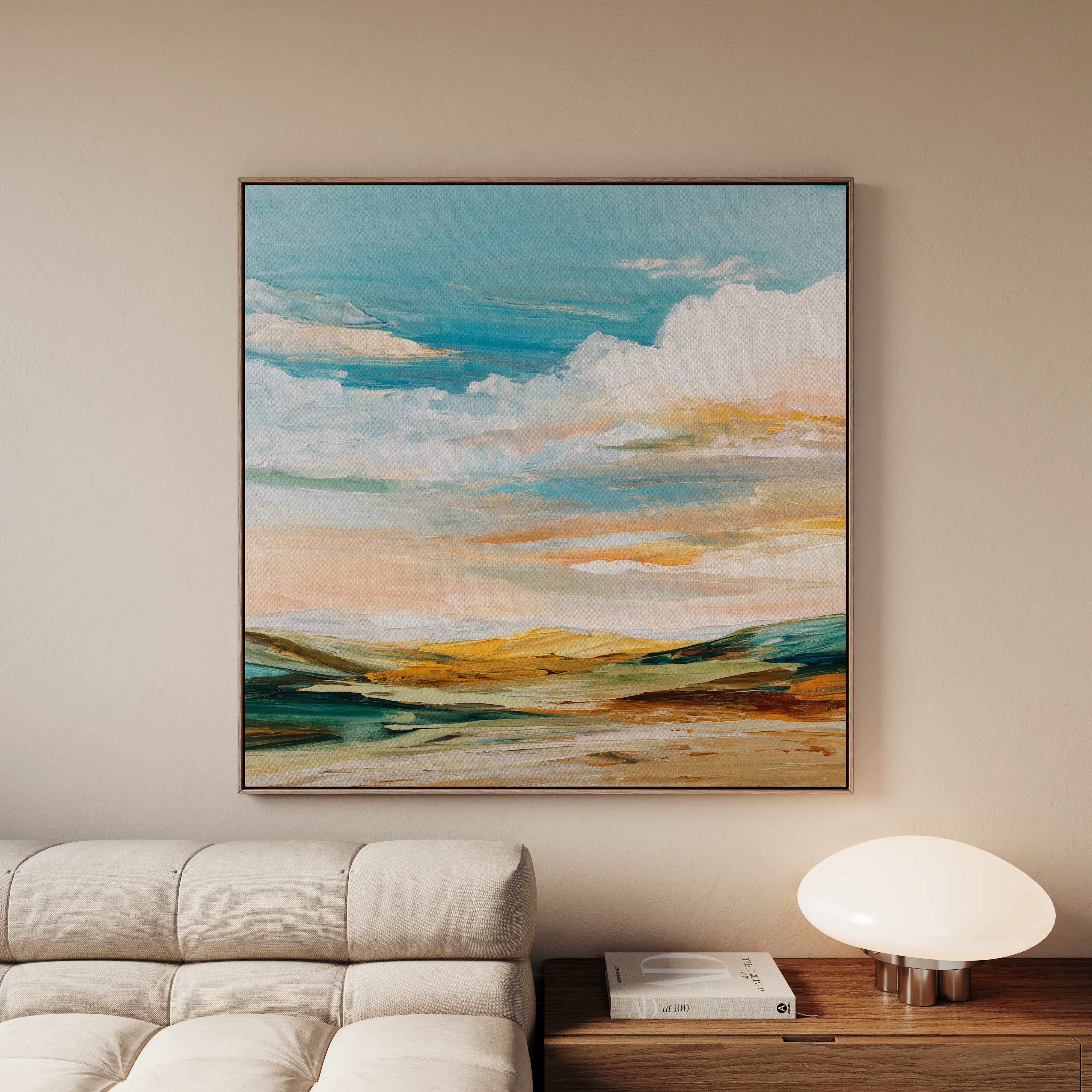 Abstract 760 Canvas Art 16" x 16" / 40 x 40 cm / Black