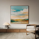 Abstract 760 Canvas Art 16" x 16" / 40 x 40 cm / Black