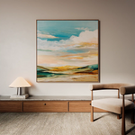 Abstract 760 Canvas Art 60 x 60 cm / Black