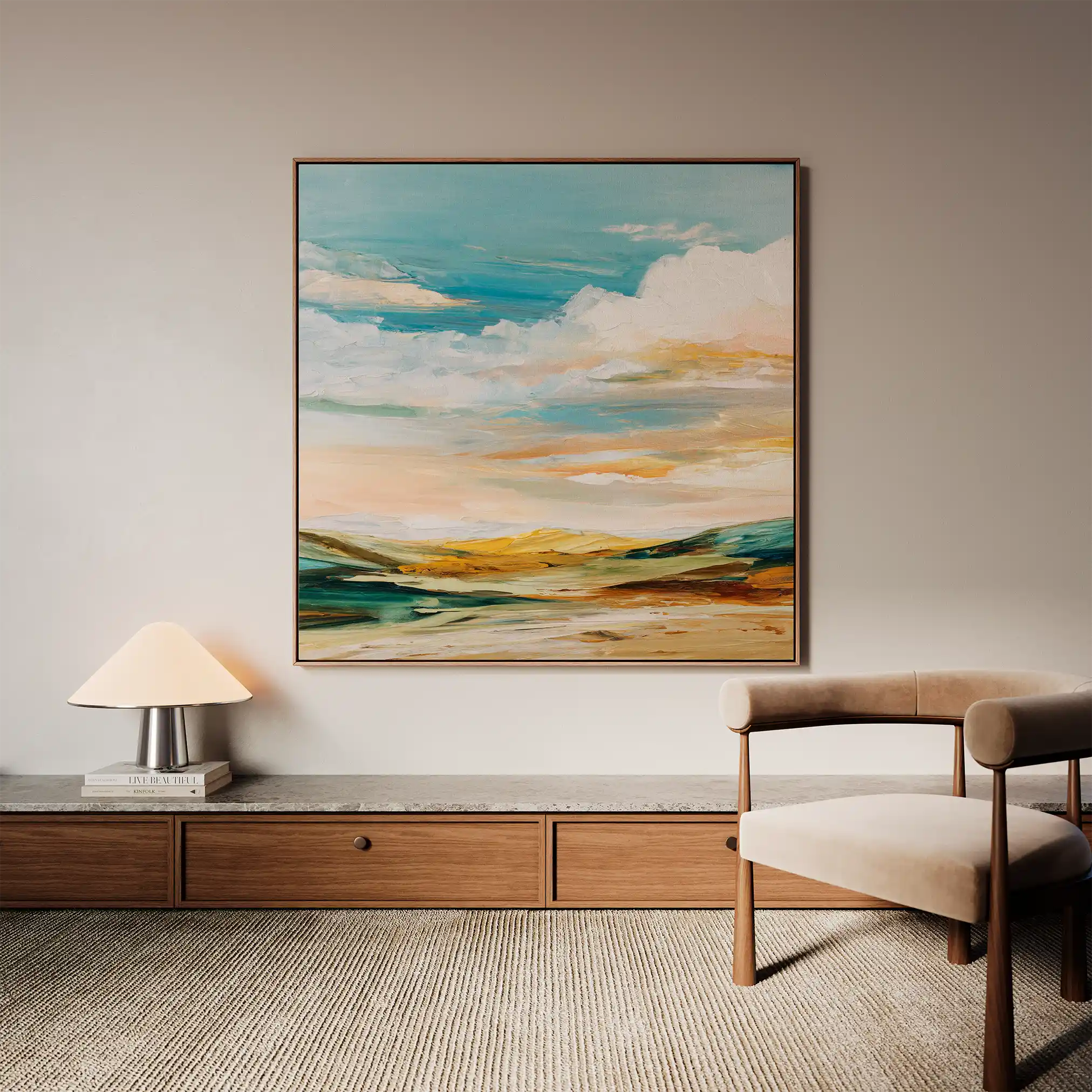 Abstract 760 Canvas Art 60 x 60 cm / Black