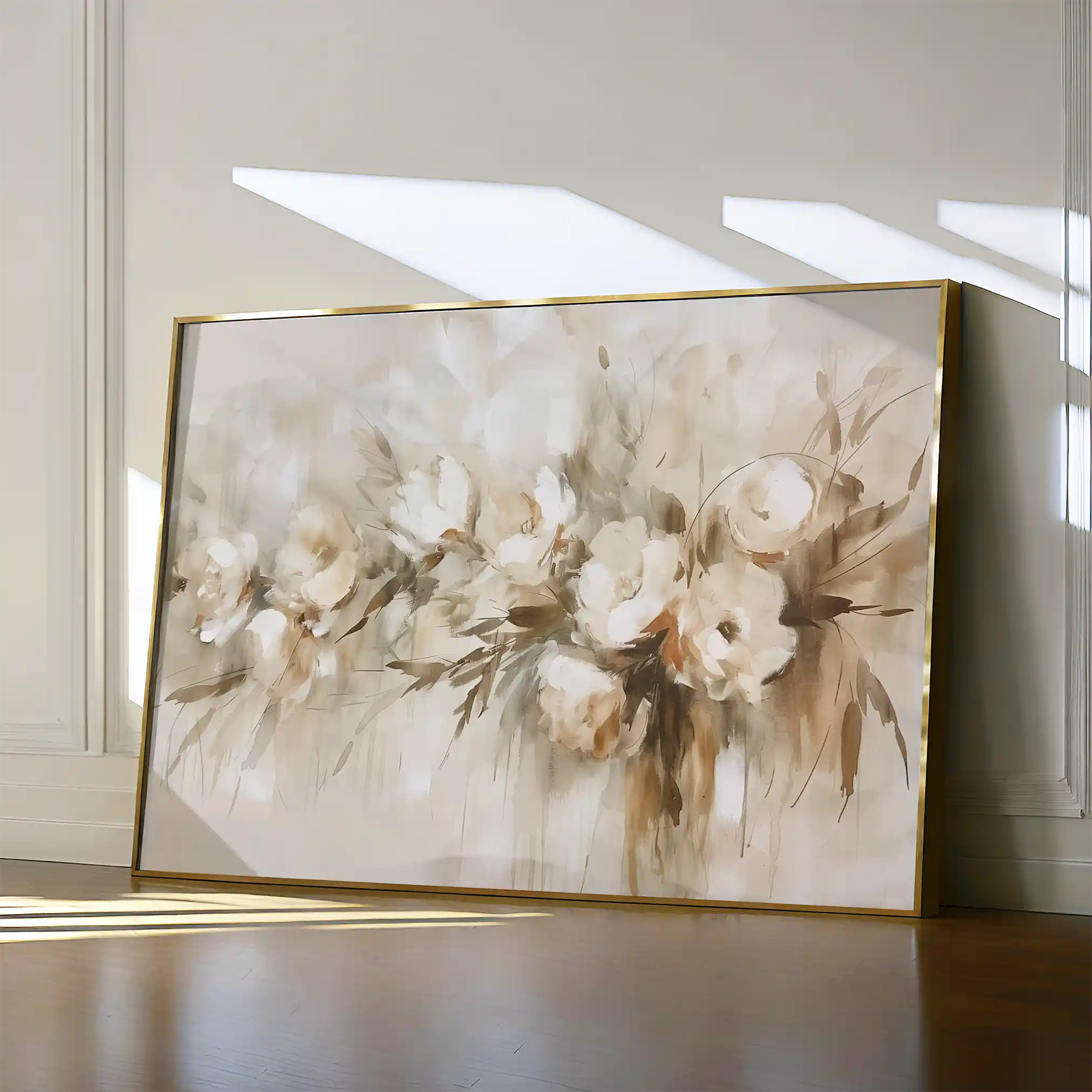 Floral 760 Canvas Art 60 x 40 cm / Black