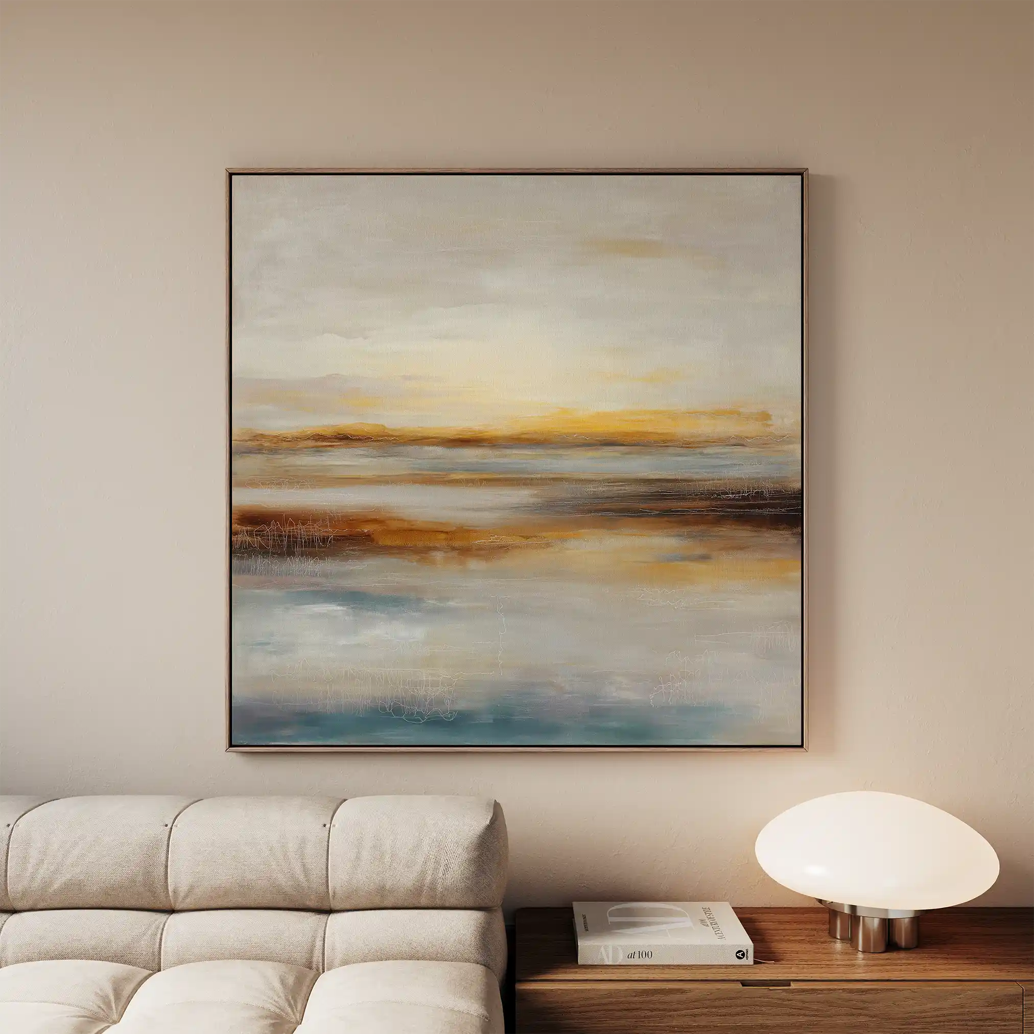 Abstract 761 Canvas Art 16" x 16" / 40 x 40 cm / Black