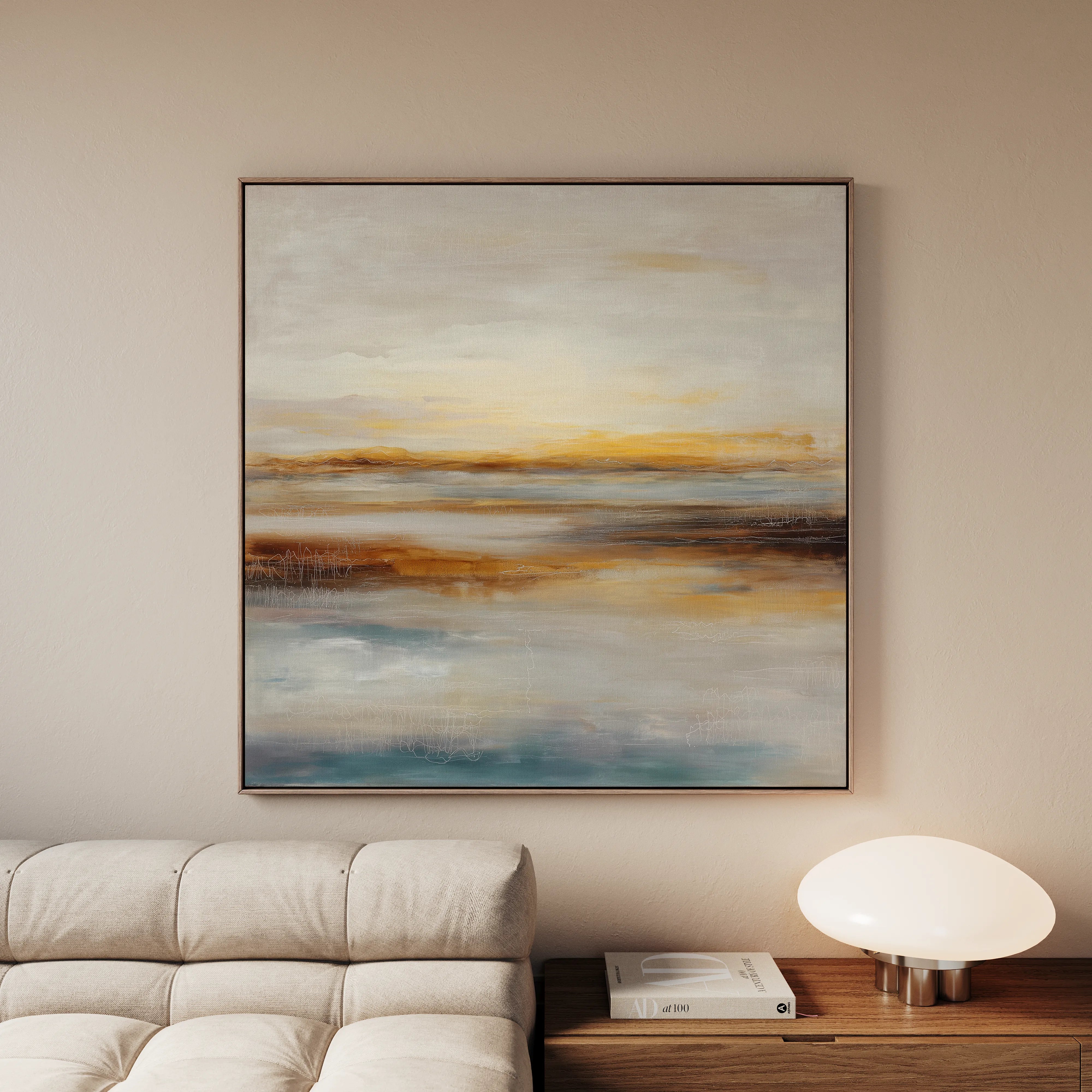 Abstract 761 Canvas Art 16" x 16" / 40 x 40 cm / Black