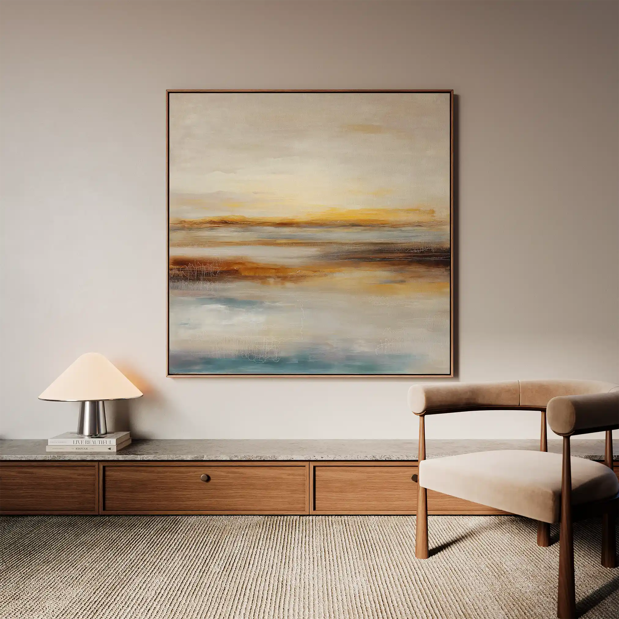 Abstract 761 Canvas Art 16" x 16" / 40 x 40 cm / Black