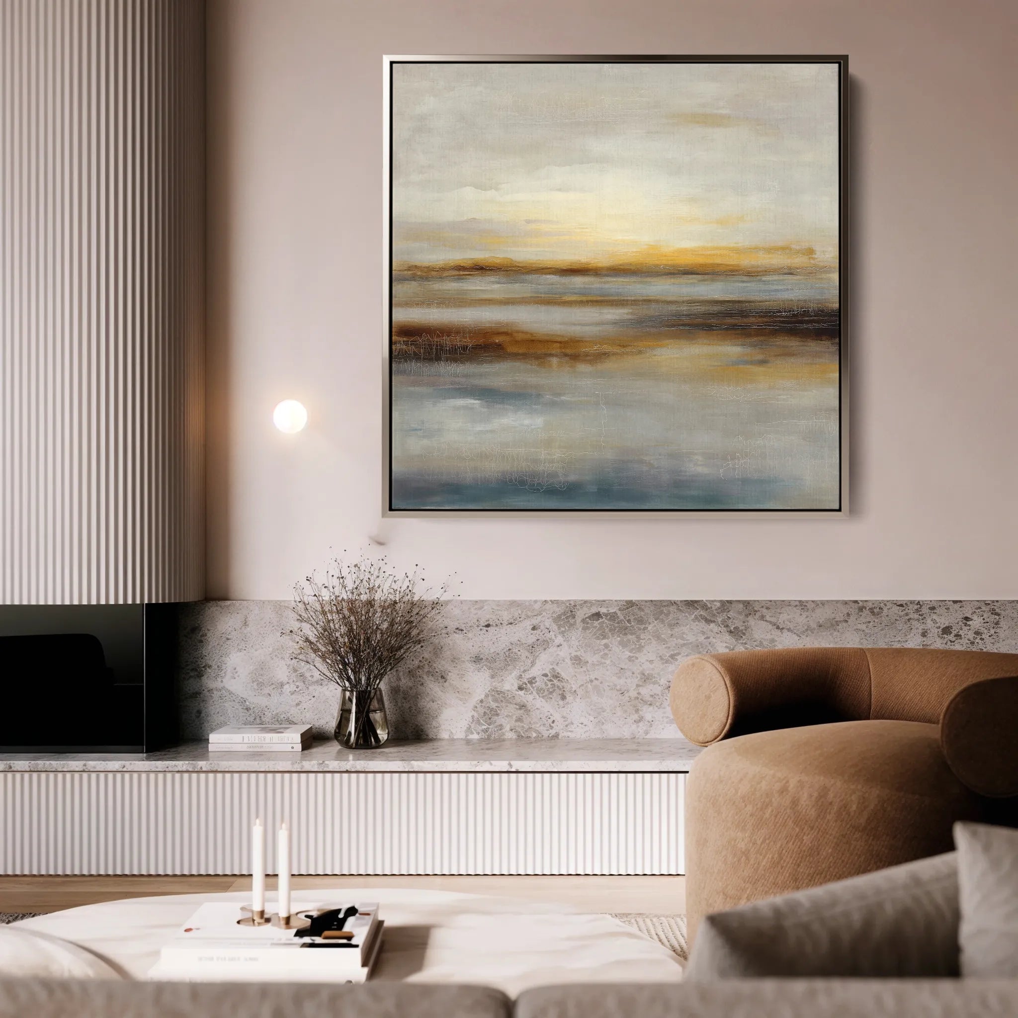 Abstract 761 Canvas Art 16" x 16" / 40 x 40 cm / Black