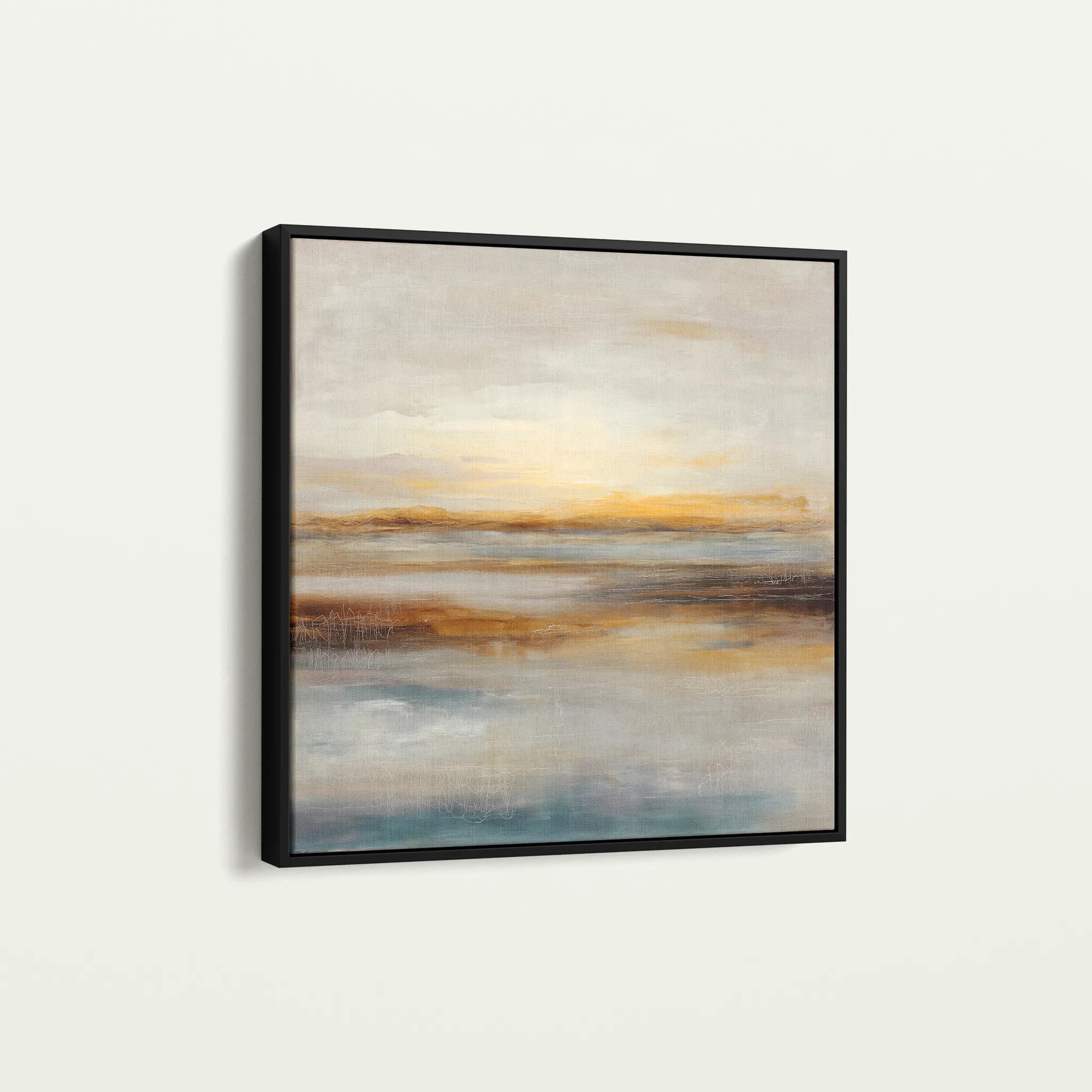Abstract 761 Canvas Art 16" x 16" / 40 x 40 cm / Black