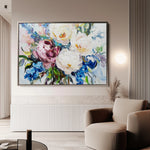 Floral 761 Canvas Art 18" x 24" / 45 x 60 cm / Black