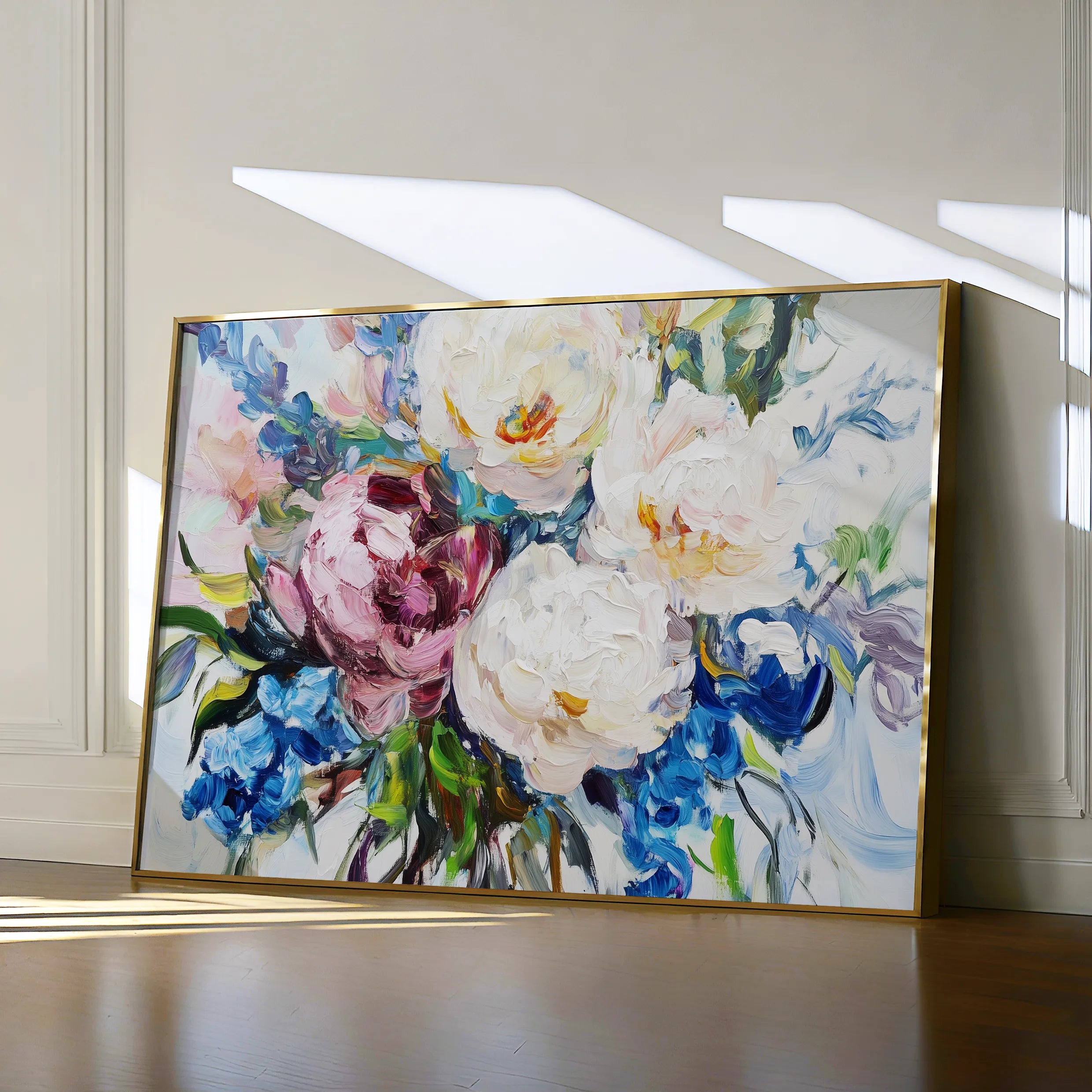 Floral 761 Canvas Art 18" x 24" / 45 x 60 cm / Black