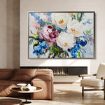 Floral 761 Canvas Art 18" x 24" / 45 x 60 cm / Black
