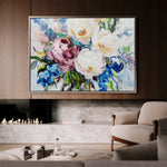 Floral 761 Canvas Art 18" x 24" / 45 x 60 cm / Black