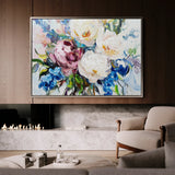 Floral 761 Canvas Art 18" x 24" / 45 x 60 cm / Black