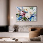 Floral 761 Canvas Art 18" x 24" / 45 x 60 cm / Black
