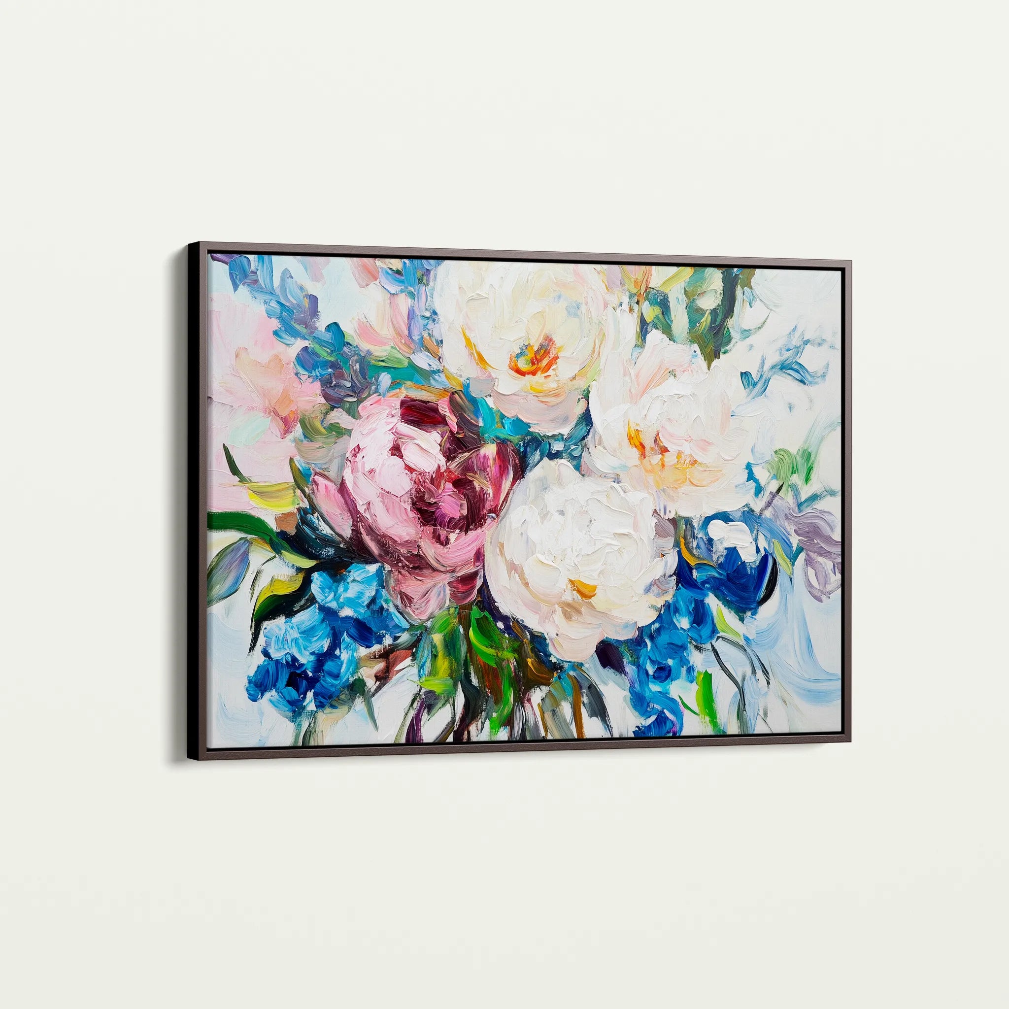 Floral 761 Canvas Art 18" x 24" / 45 x 60 cm / Black