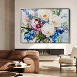 Floral 761 Canvas Art 60 x 40 cm / Black