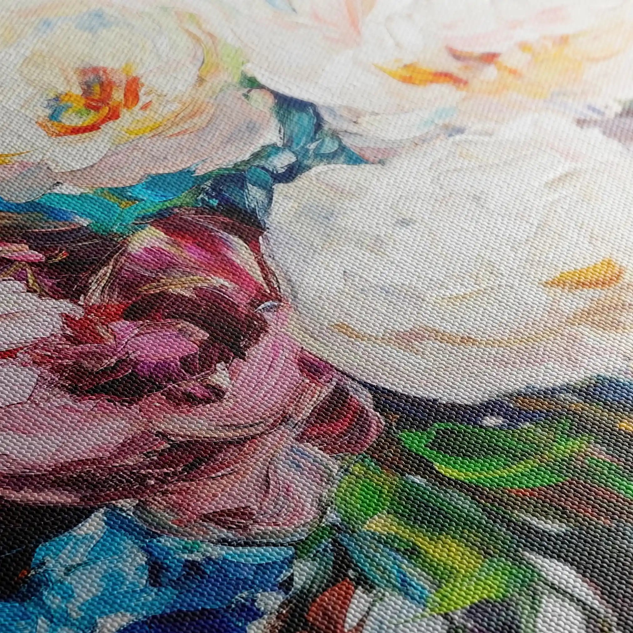 Floral 761 Canvas Art 60 x 40 cm / Black