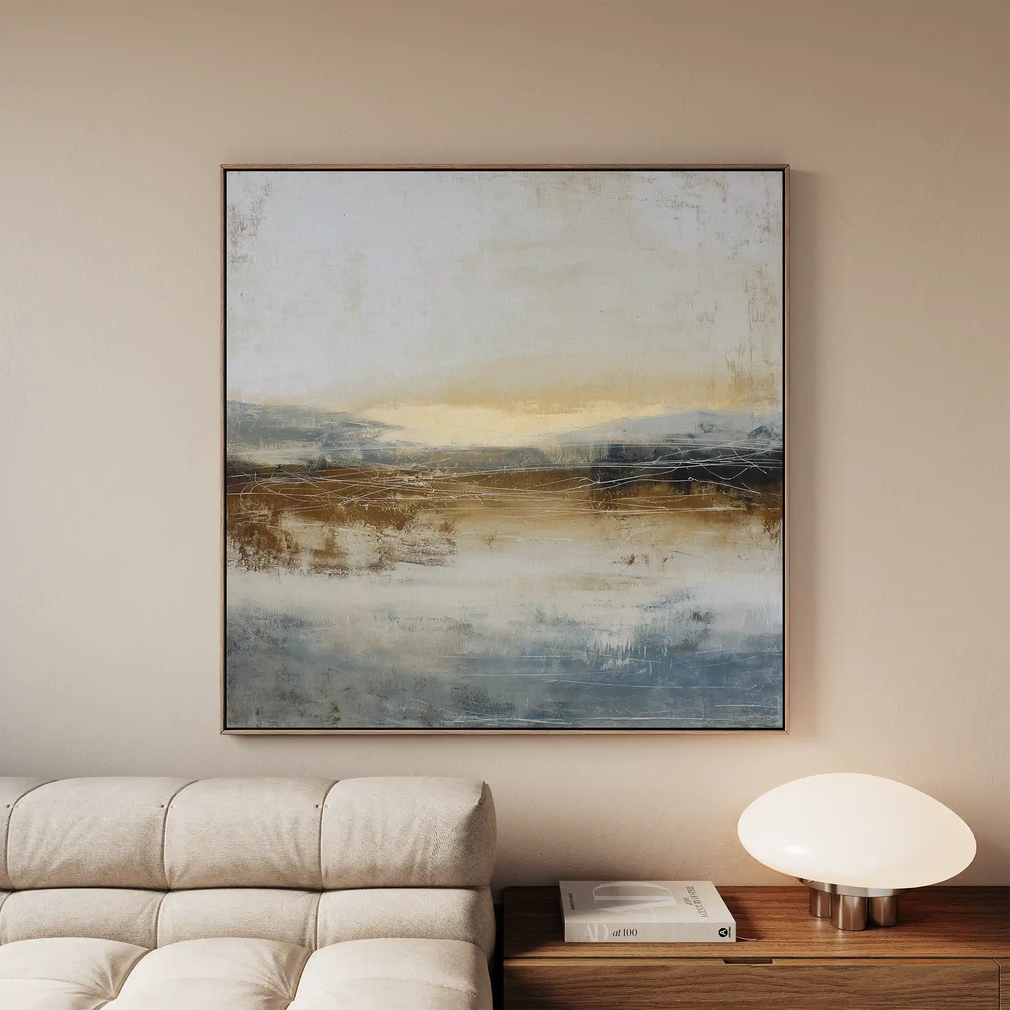 Abstract 762 Canvas Art 16" x 16" / 40 x 40 cm / Black