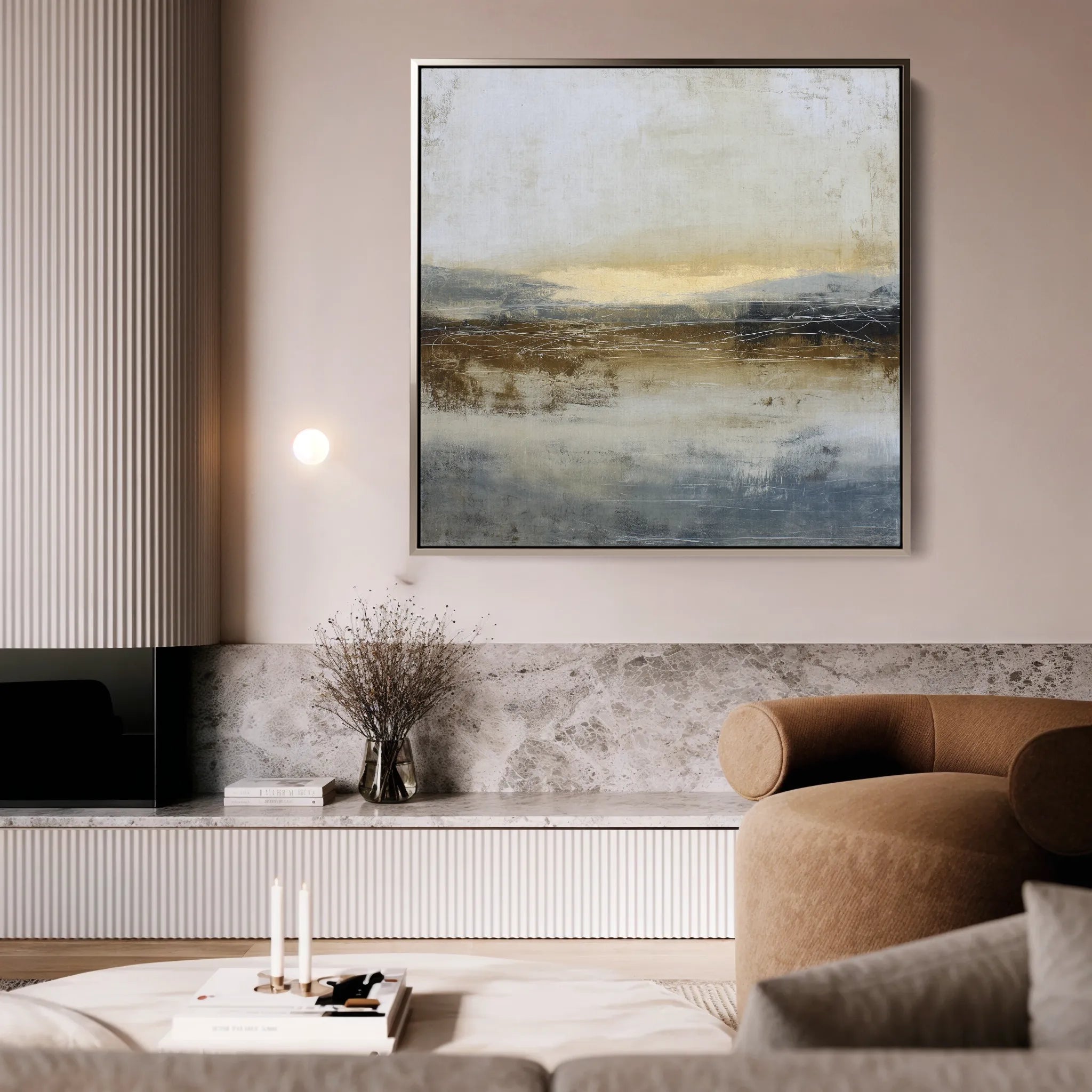 Abstract 762 Canvas Art 16" x 16" / 40 x 40 cm / Black
