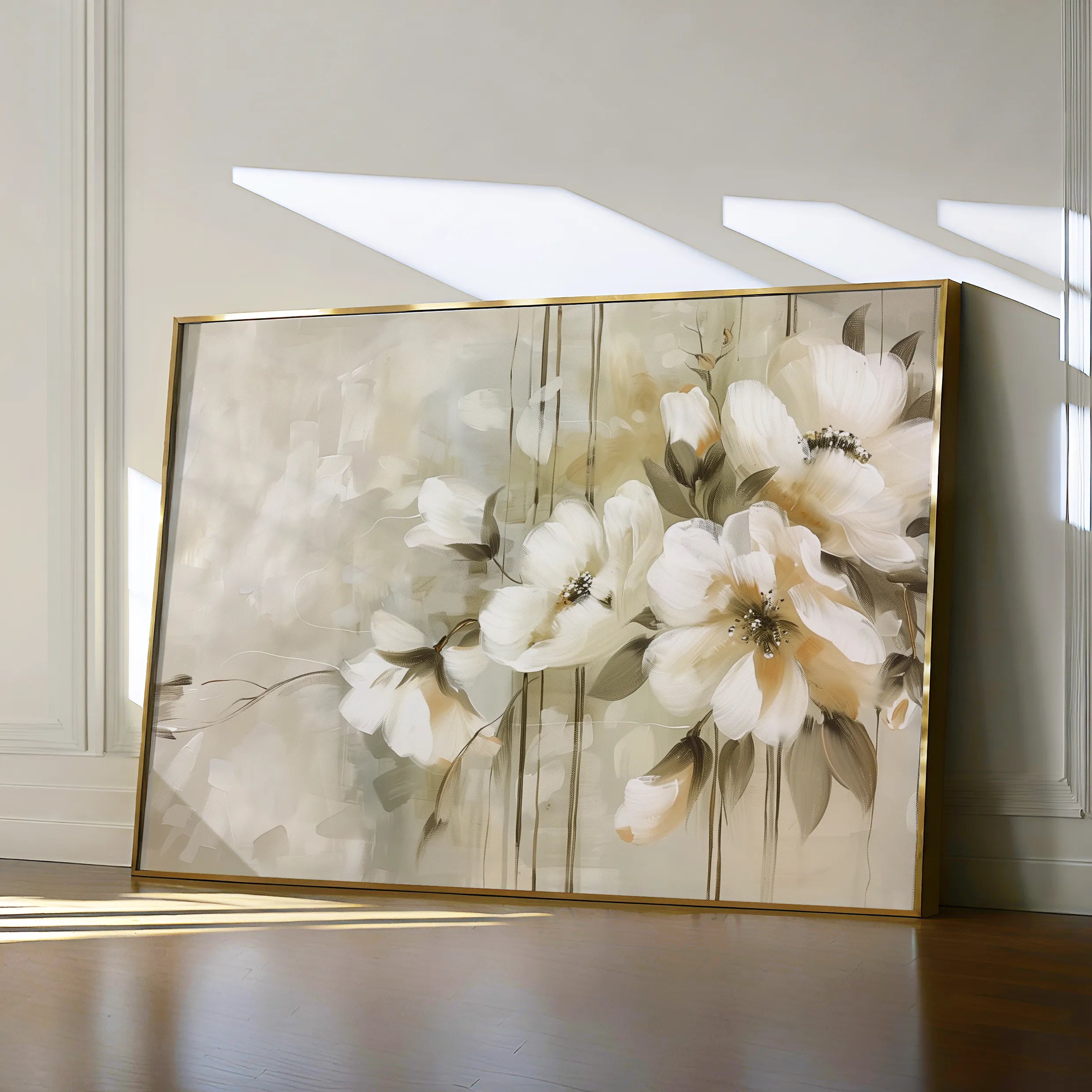 Floral 762 Canvas Art 18" x 24" / 45 x 60 cm / Black