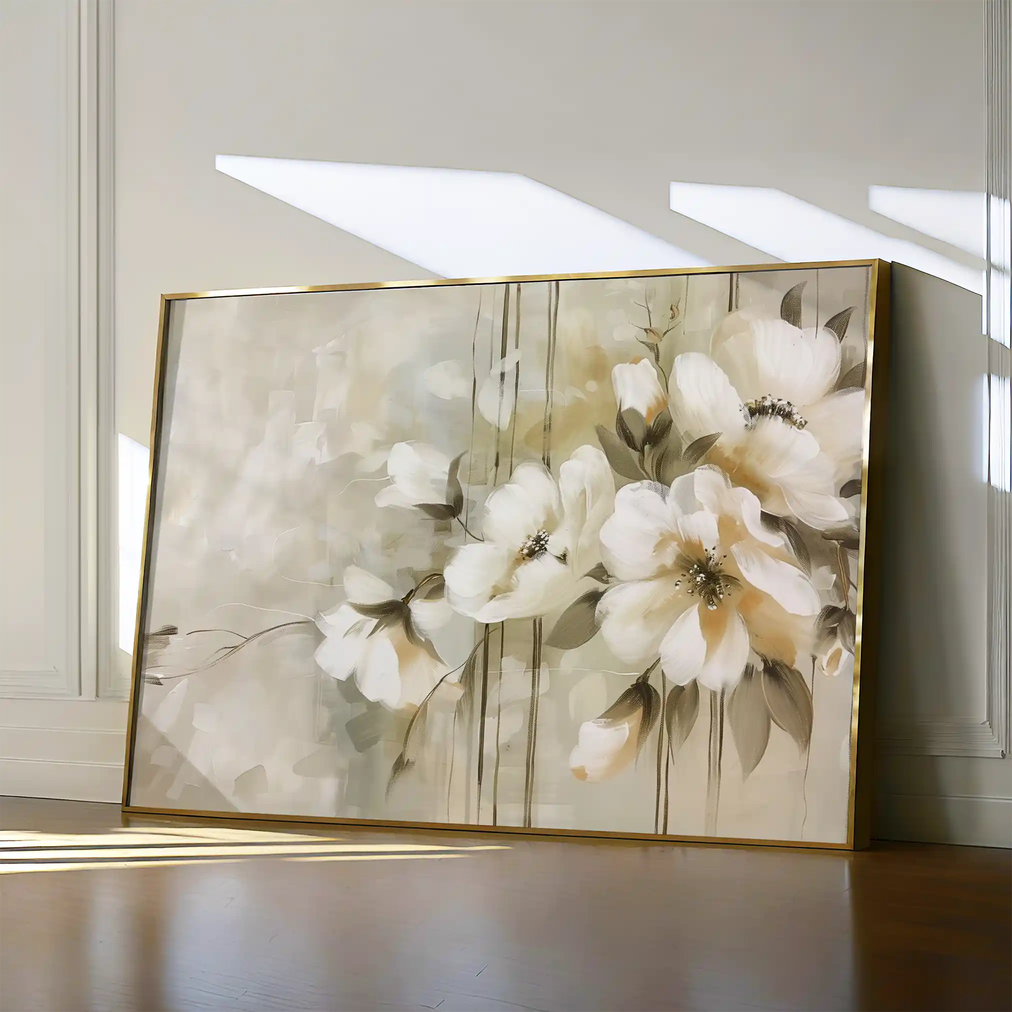 Floral 762 Canvas Art 60 x 40 cm / Black