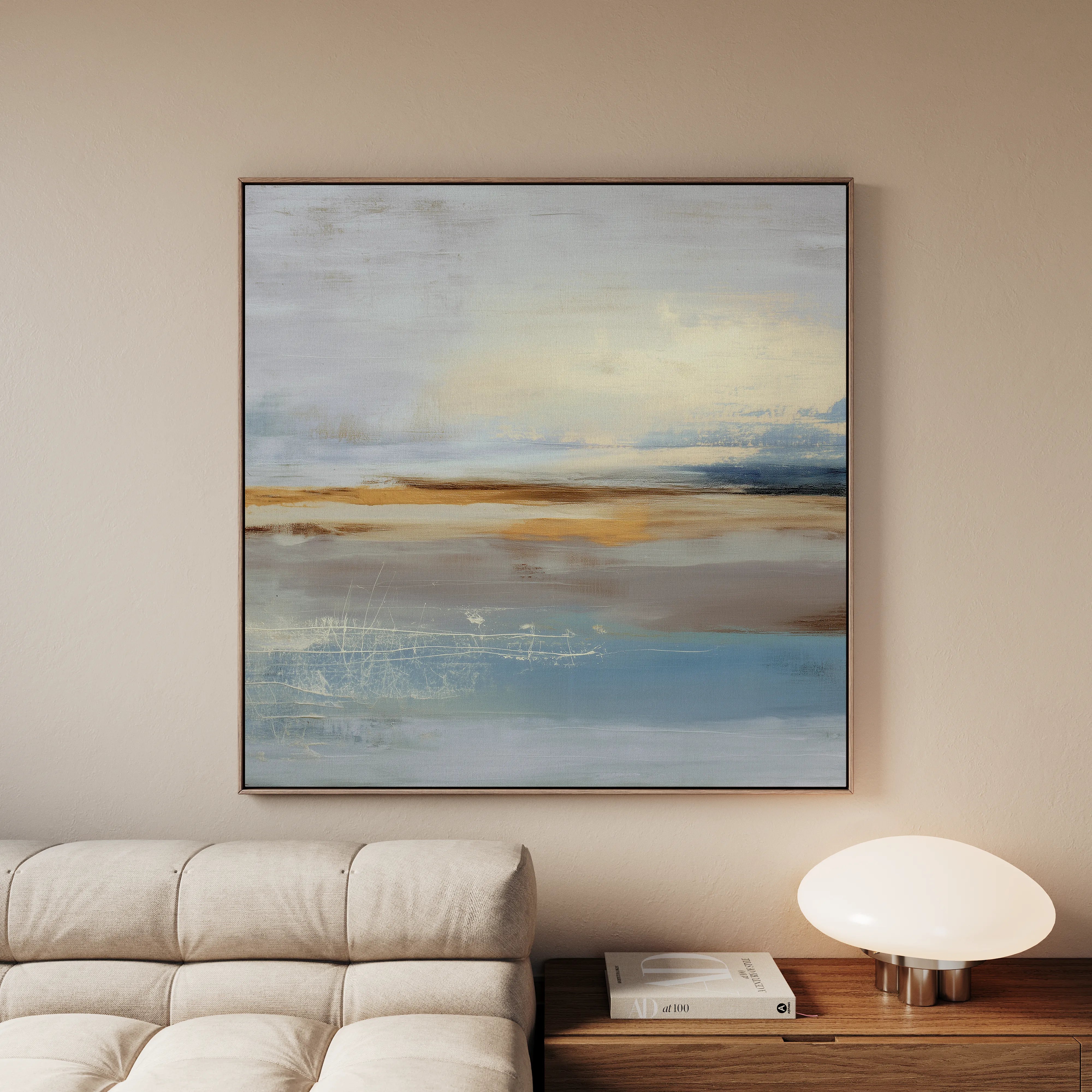 Abstract 763 Canvas Art 16" x 16" / 40 x 40 cm / Black