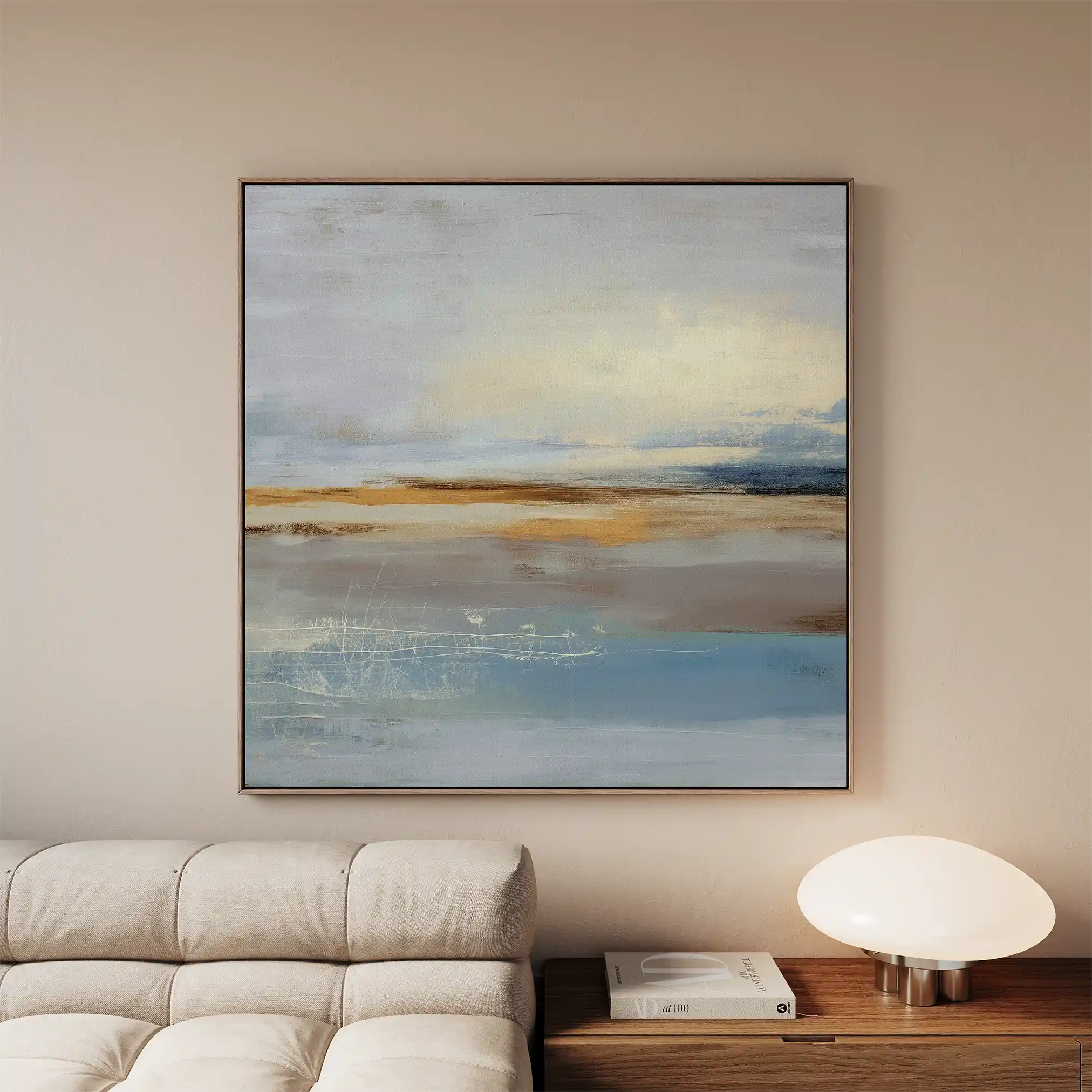 Abstract 763 Canvas Art 16" x 16" / 40 x 40 cm / Black