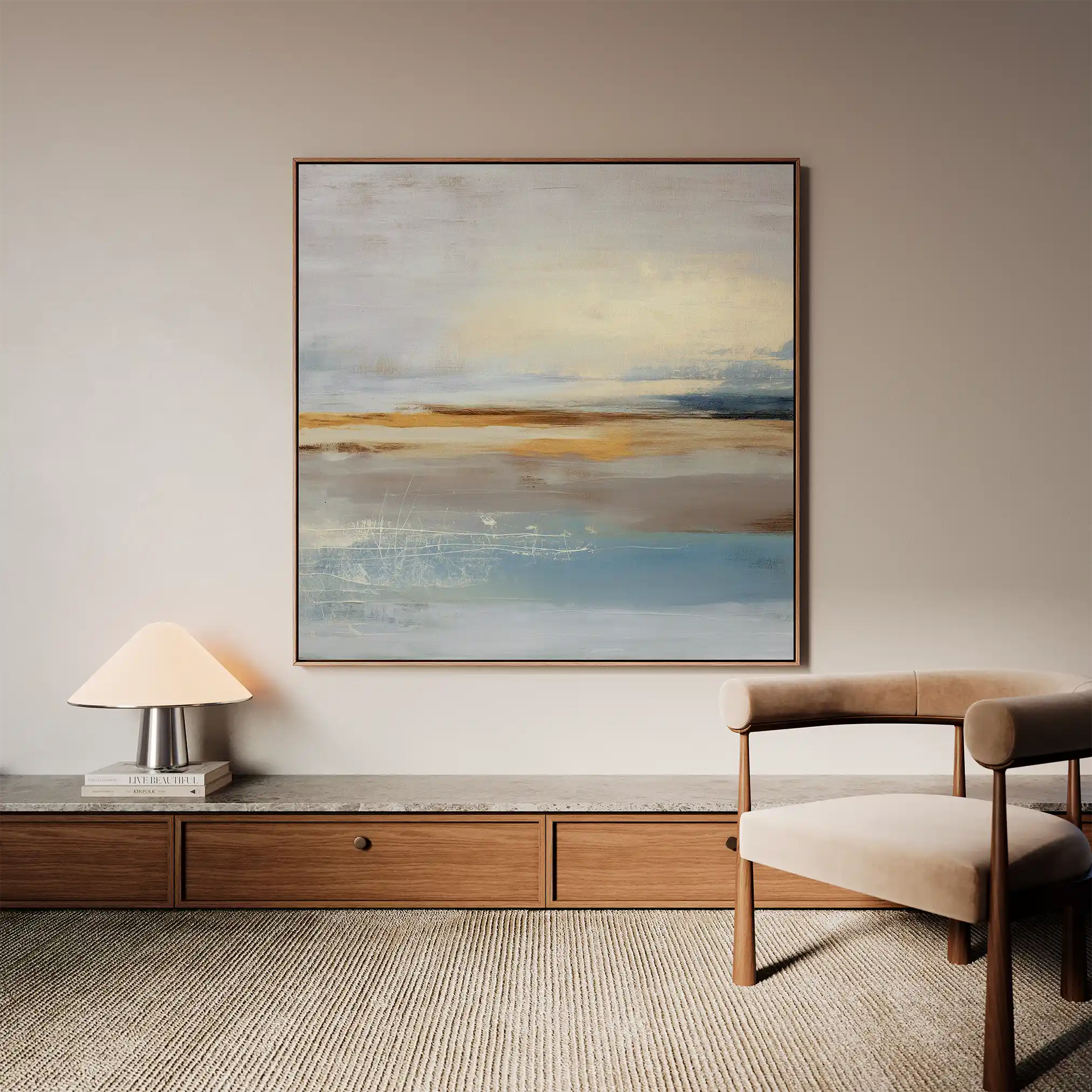 Abstract 763 Canvas Art 16" x 16" / 40 x 40 cm / Black