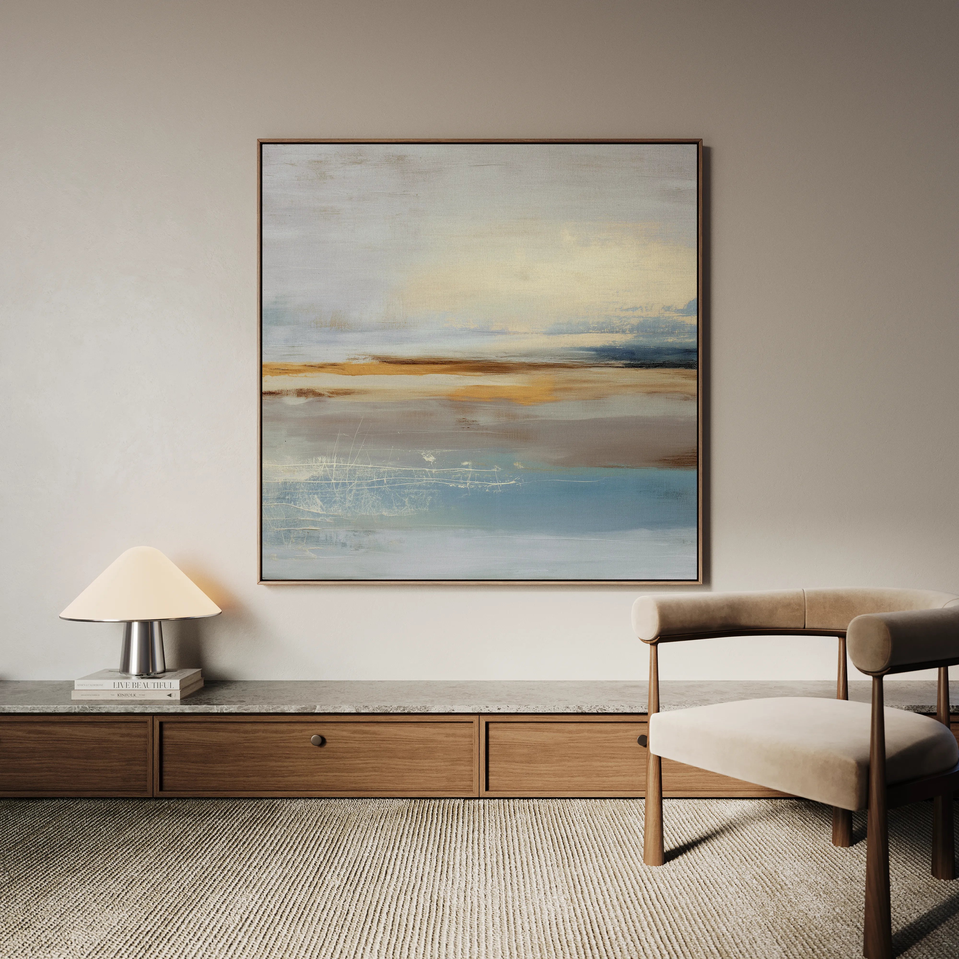 Abstract 763 Canvas Art 16" x 16" / 40 x 40 cm / Black