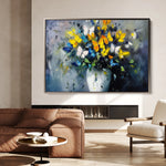 Floral 763 Canvas Art 18" x 24" / 45 x 60 cm / Black