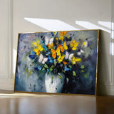 Floral 763 Canvas Art 18" x 24" / 45 x 60 cm / Black