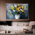 Floral 763 Canvas Art 18" x 24" / 45 x 60 cm / Black