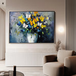 Floral 763 Canvas Art 18" x 24" / 45 x 60 cm / Black