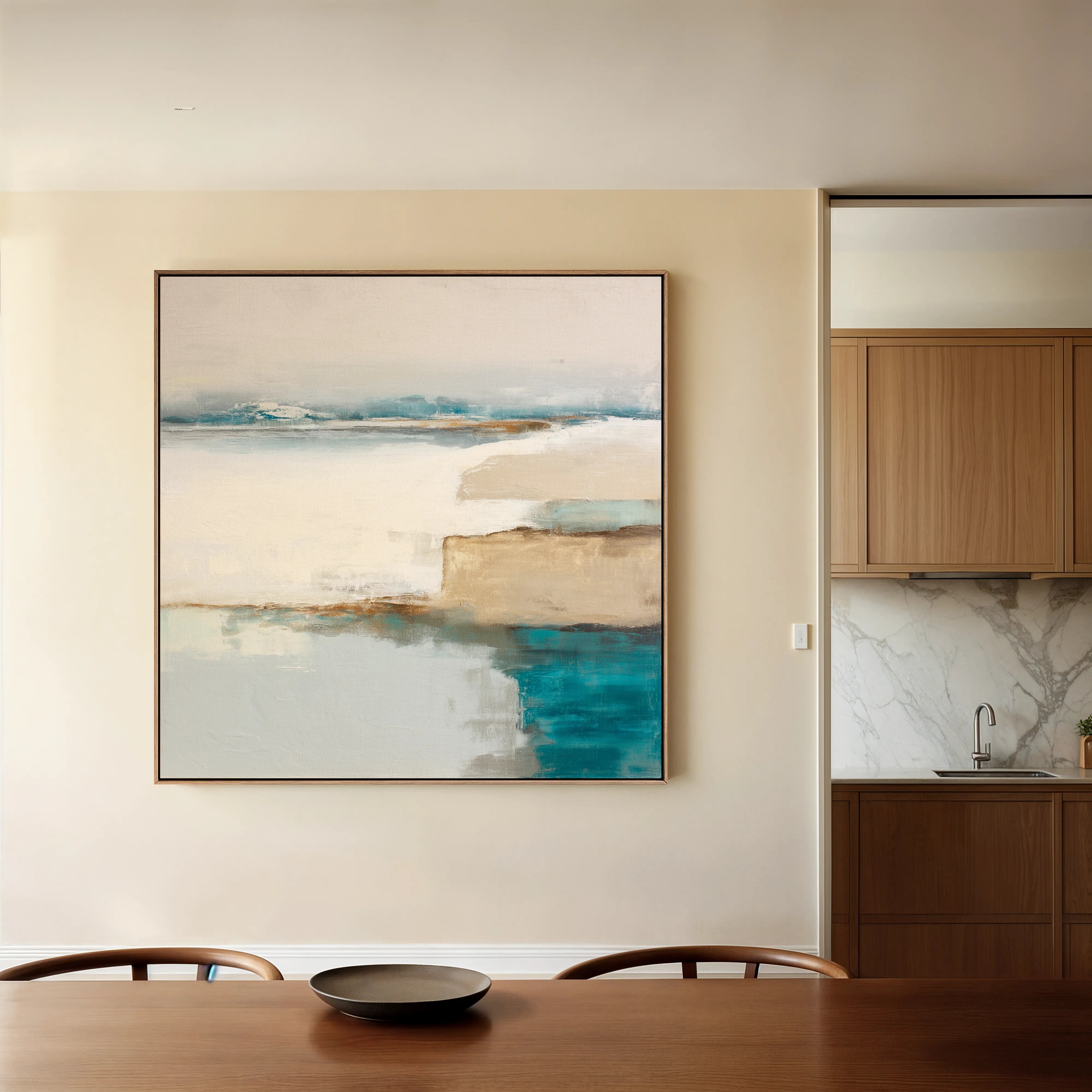 Abstract 764 Canvas Art 16" x 16" / 40 x 40 cm / Black