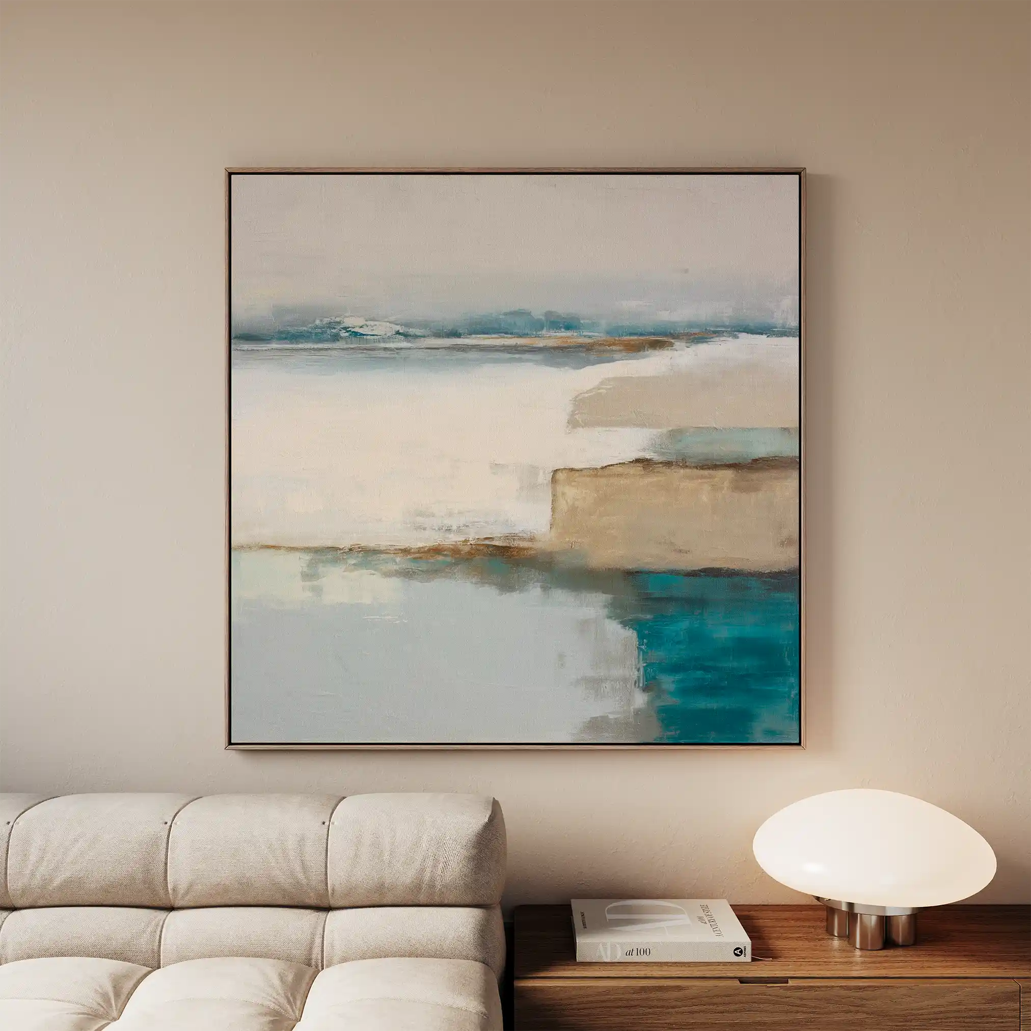Abstract 764 Canvas Art 16" x 16" / 40 x 40 cm / Black