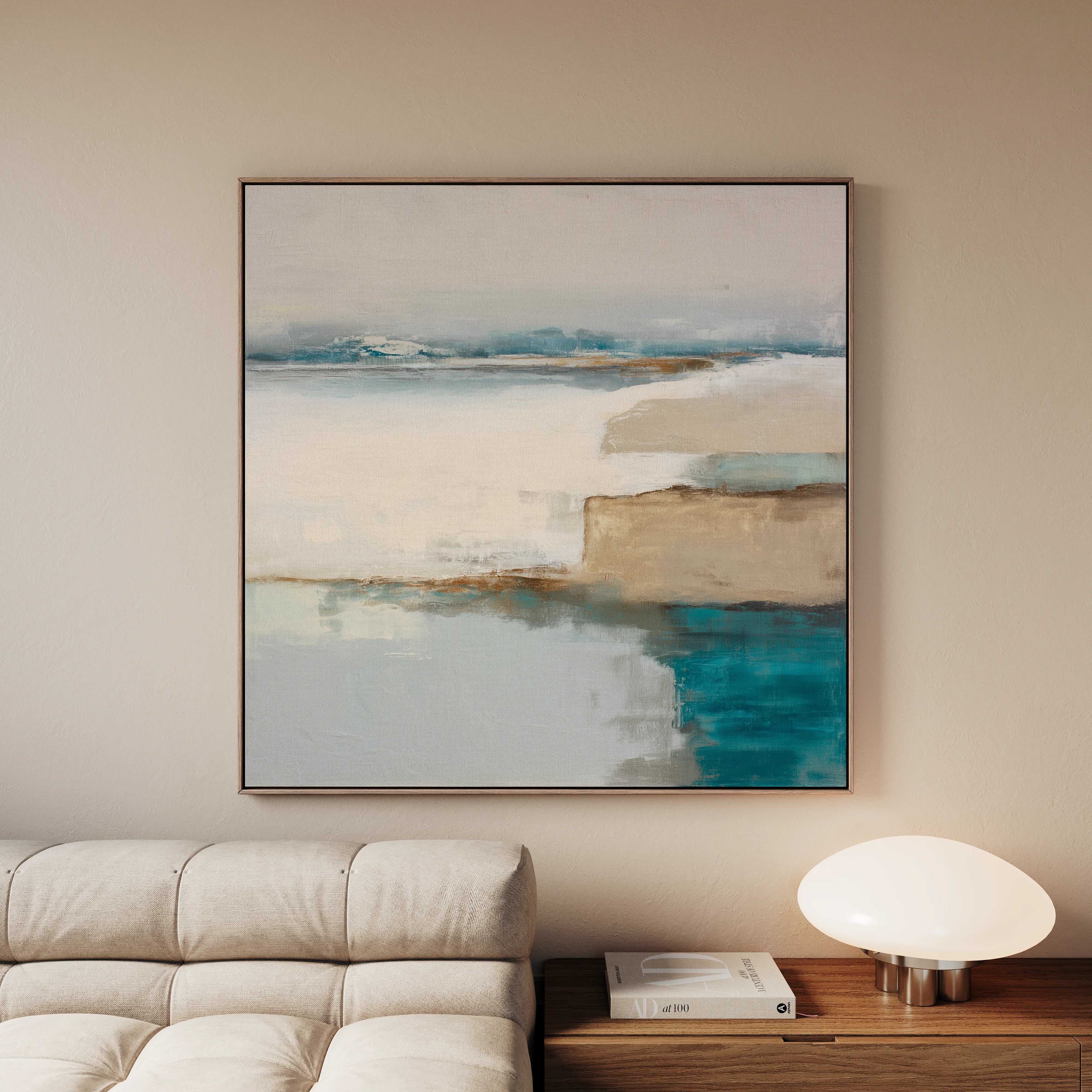 Abstract 764 Canvas Art 16" x 16" / 40 x 40 cm / Black