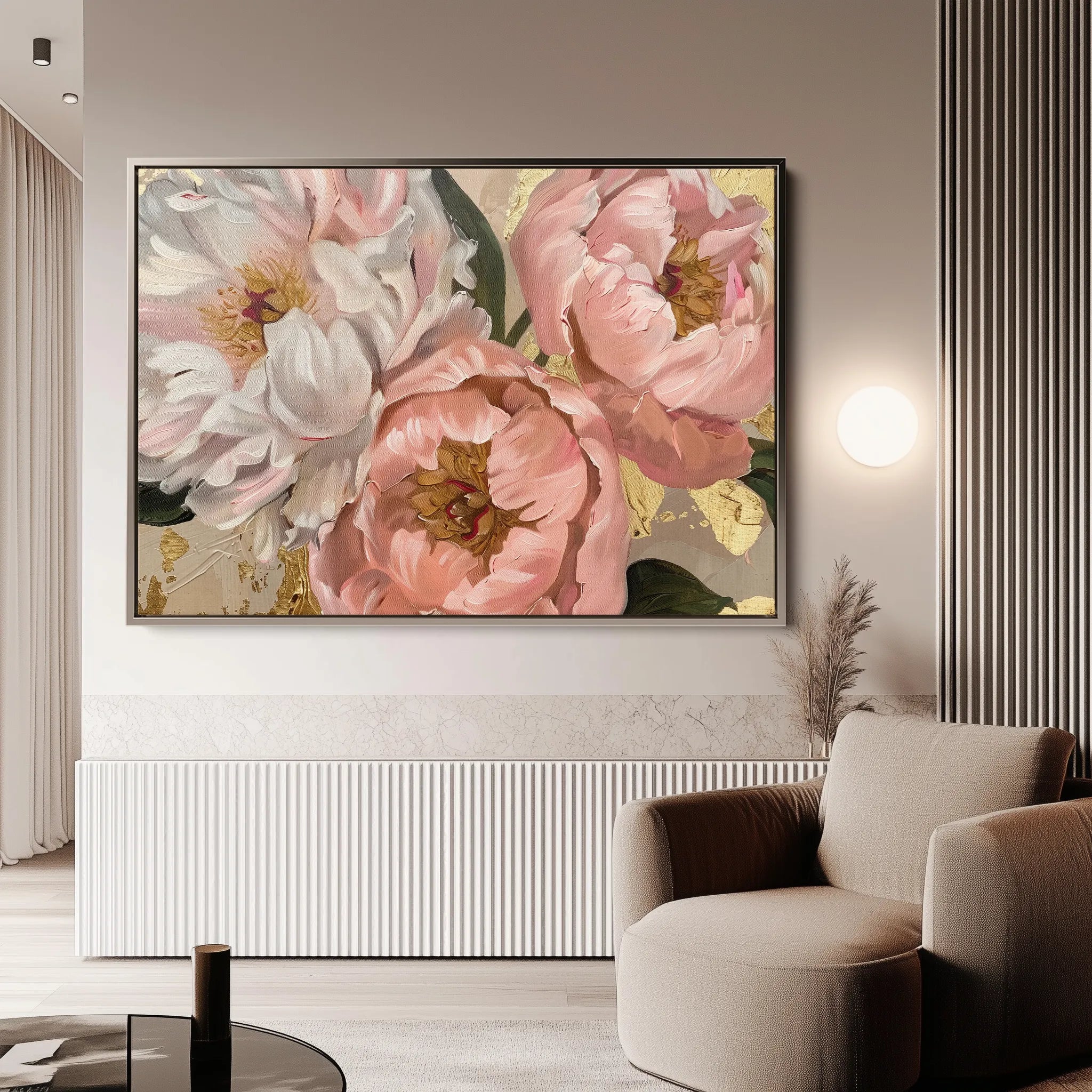 Floral 764 Canvas Art 18" x 24" / 45 x 60 cm / Black