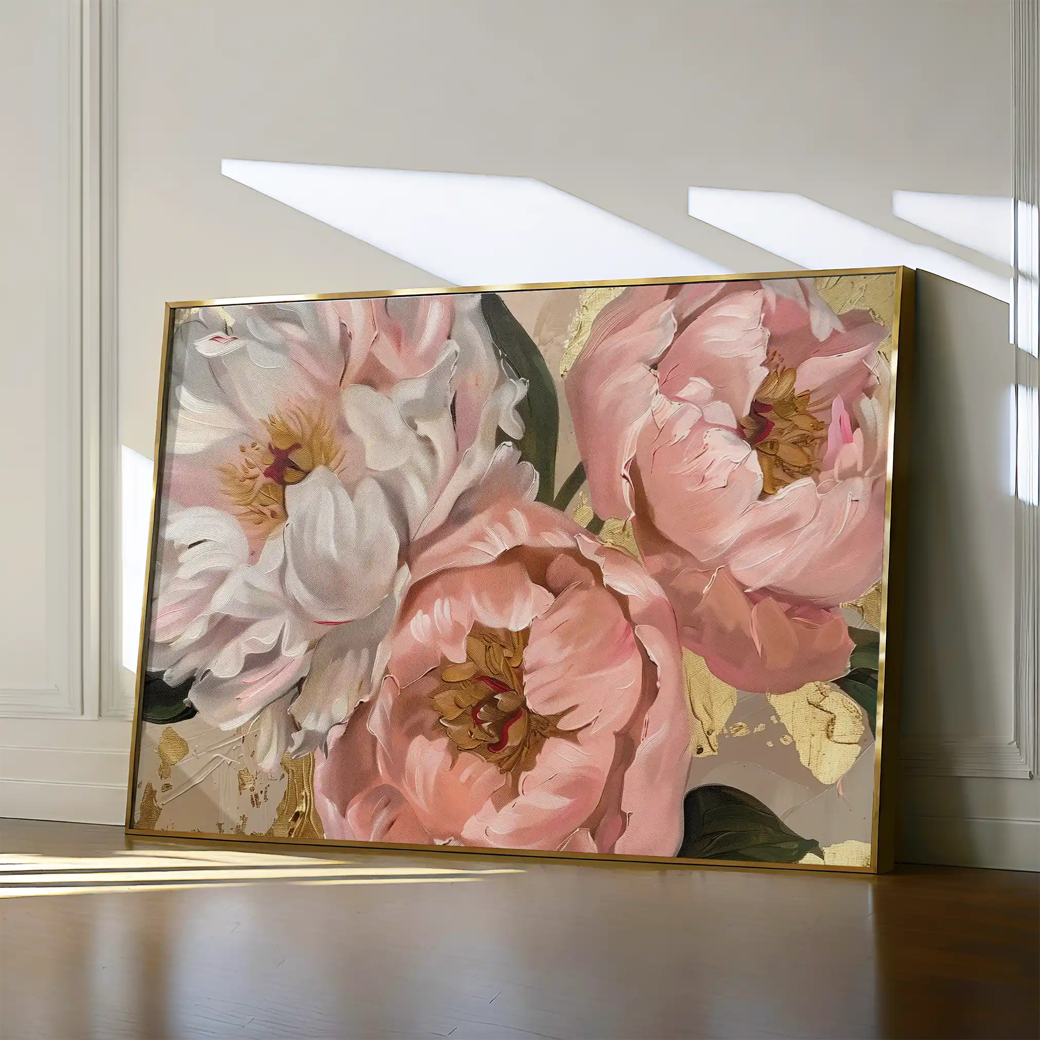 Floral 764 Canvas Art 60 x 40 cm / Black