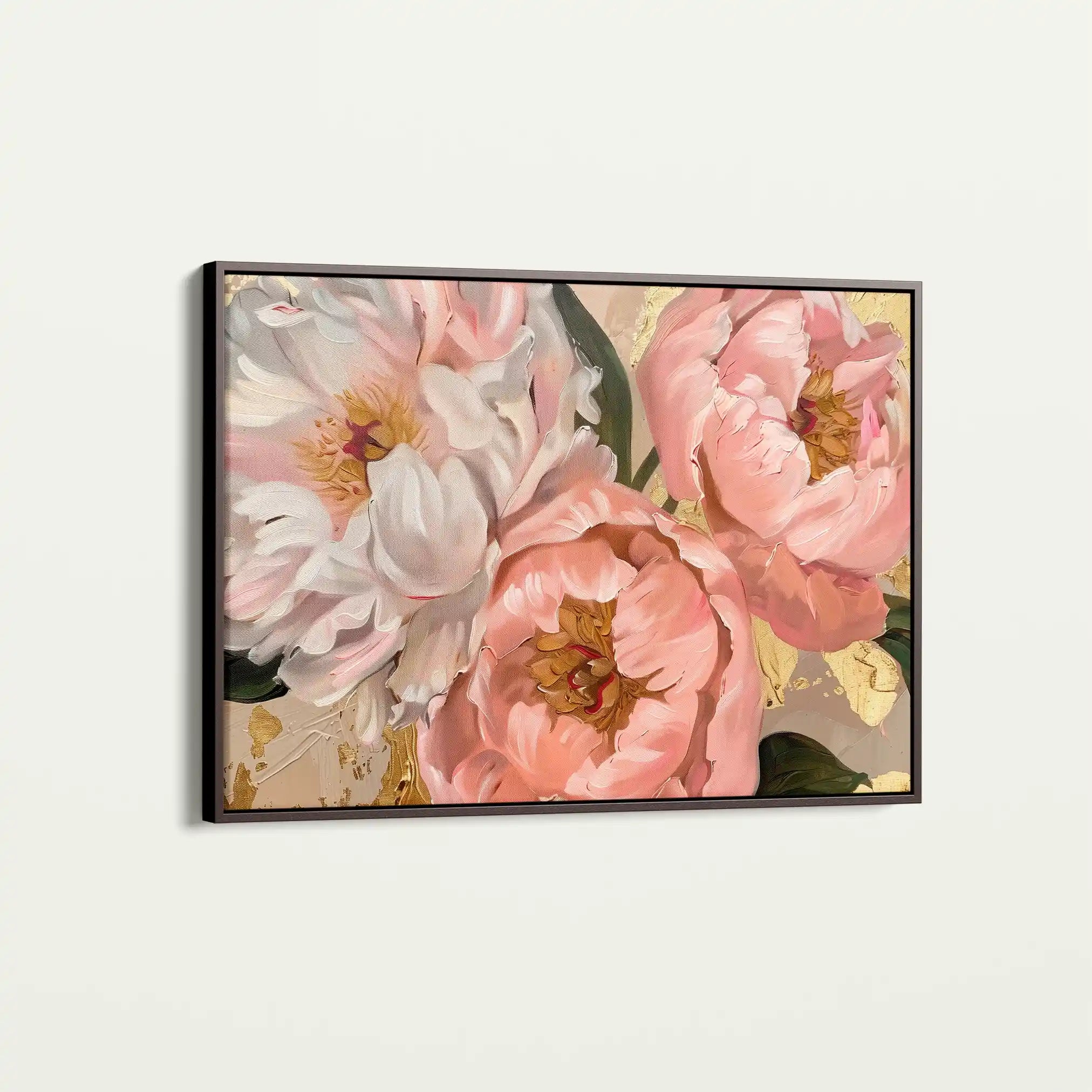 Floral 764 Canvas Art 60 x 40 cm / Black
