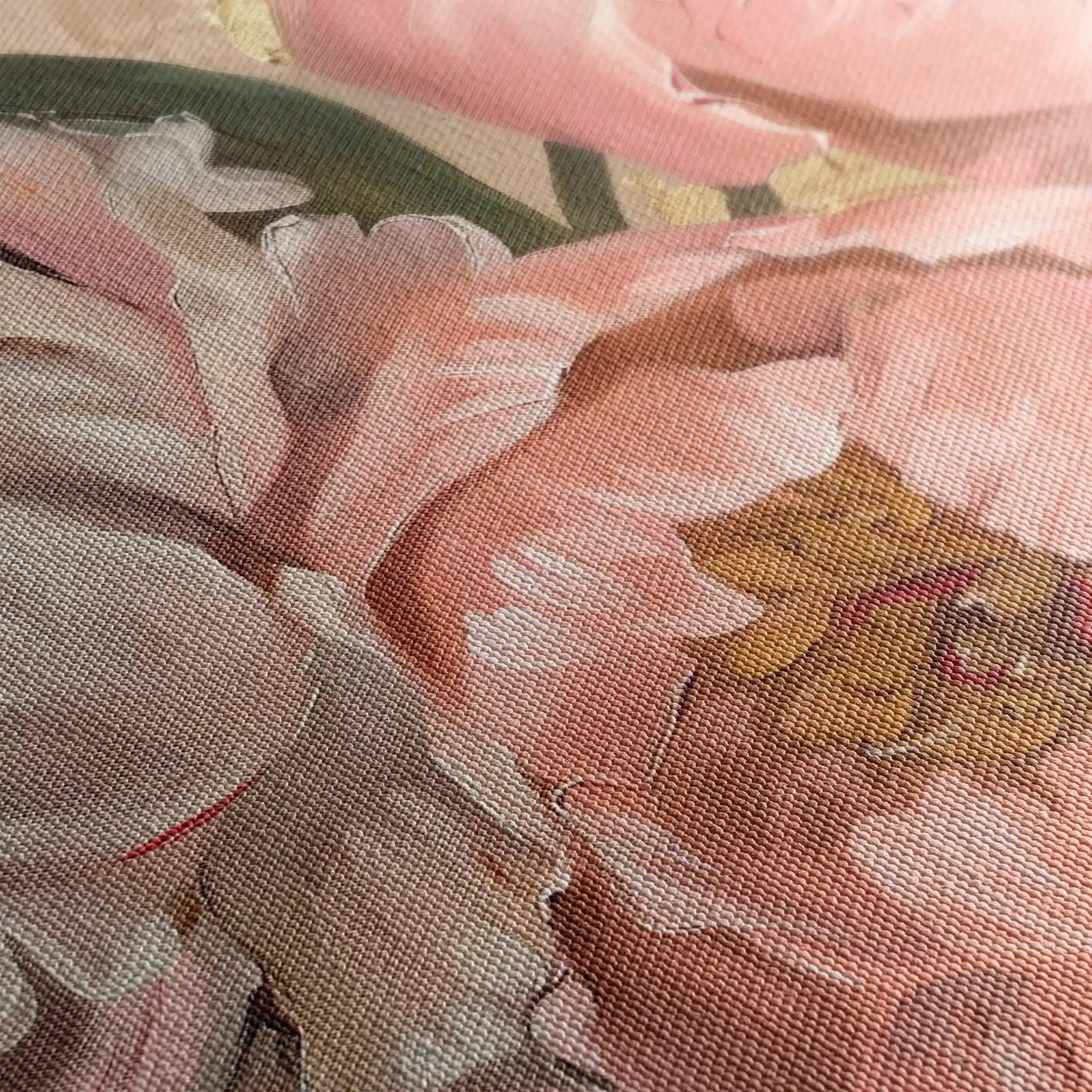 Floral 764 Canvas Art 60 x 40 cm / Black