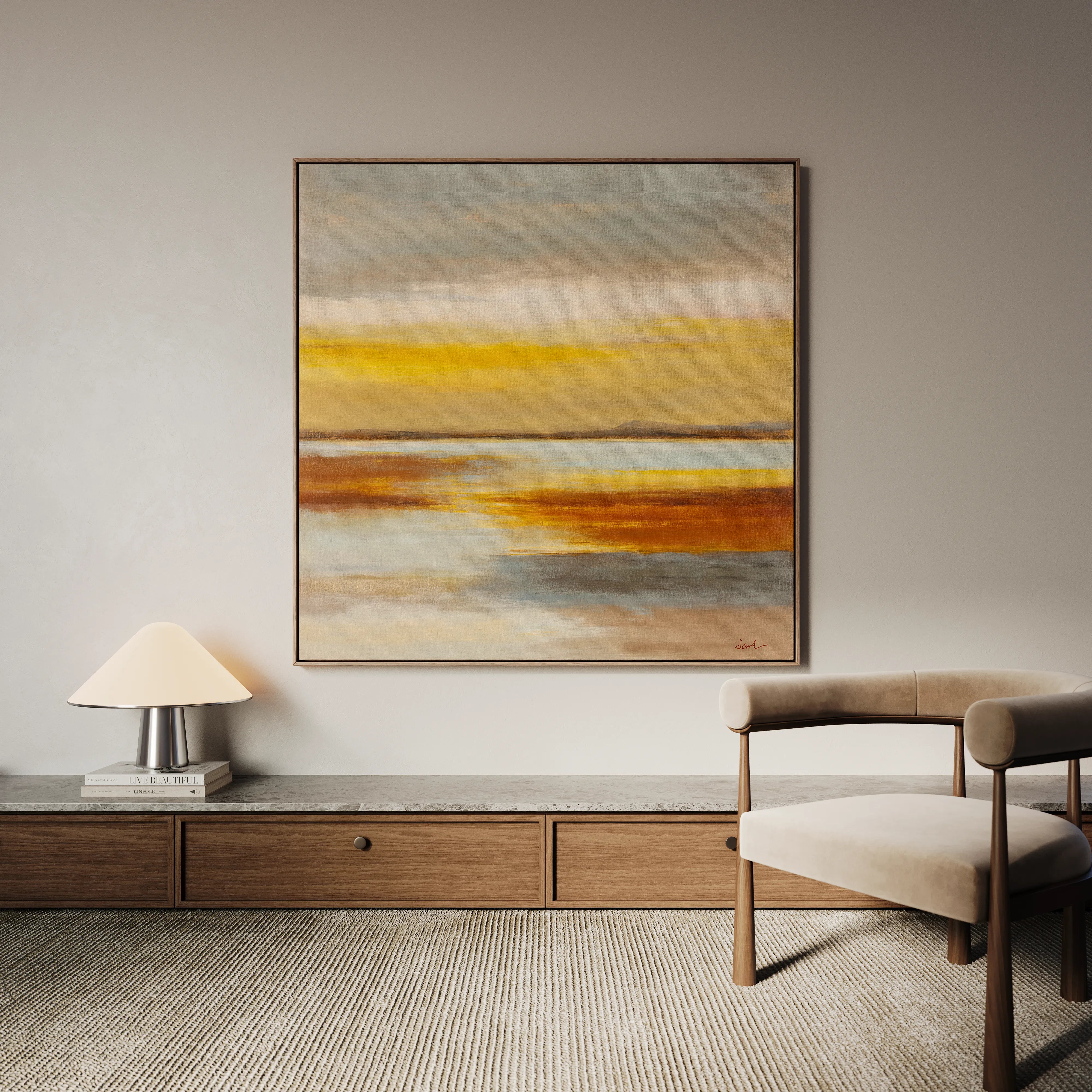 Abstract 765 Canvas Art 16" x 16" / 40 x 40 cm / Black