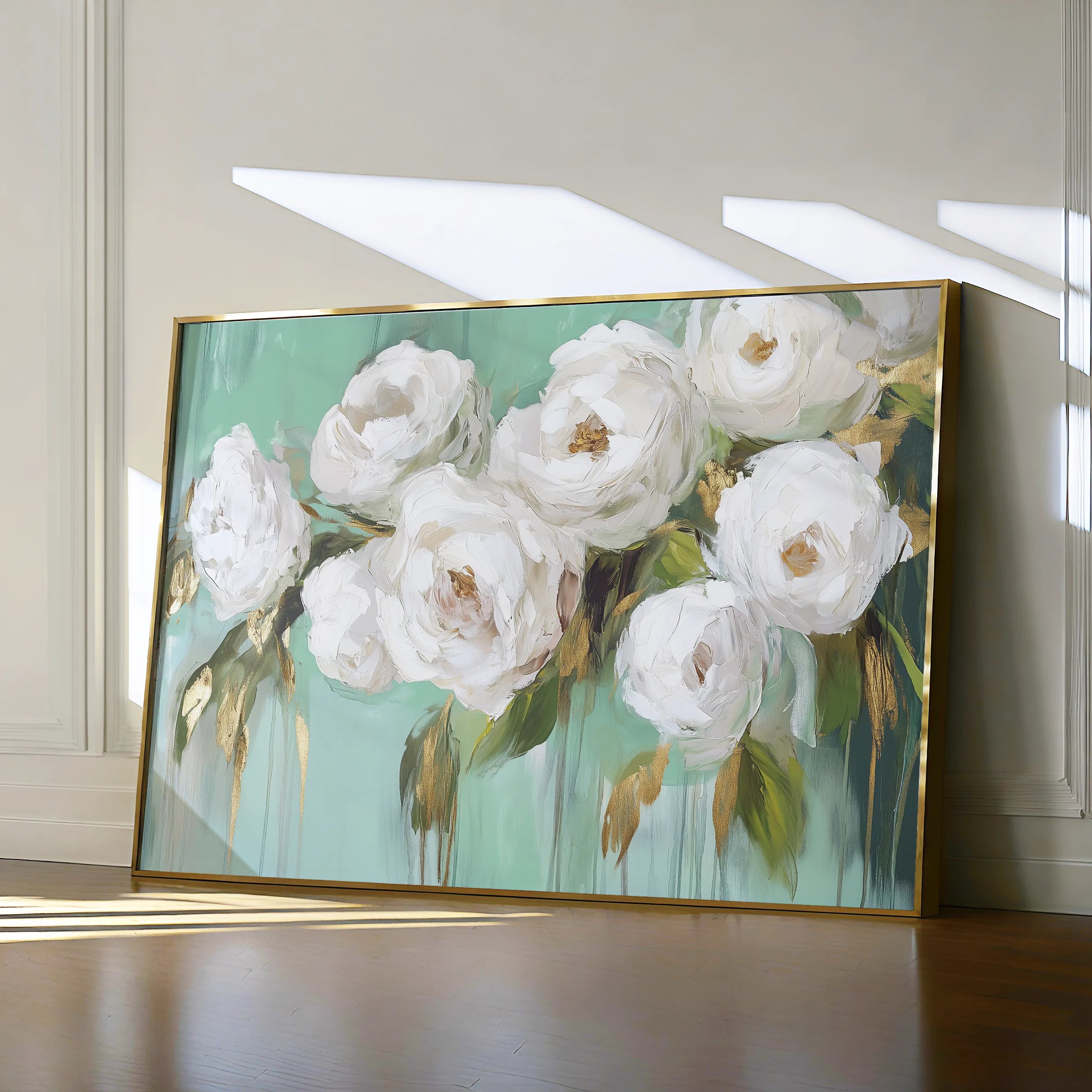Floral 765 Canvas Art 18" x 24" / 45 x 60 cm / Black