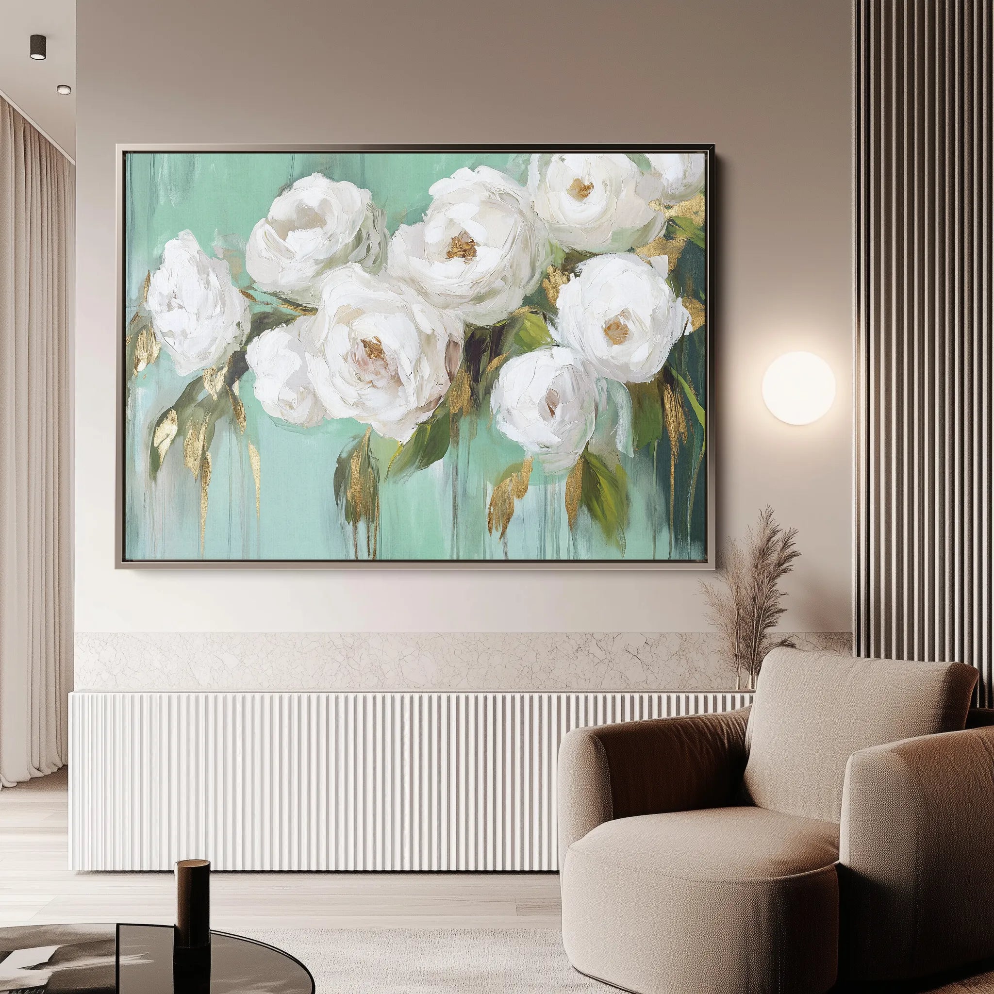 Floral 765 Canvas Art 18" x 24" / 45 x 60 cm / Black