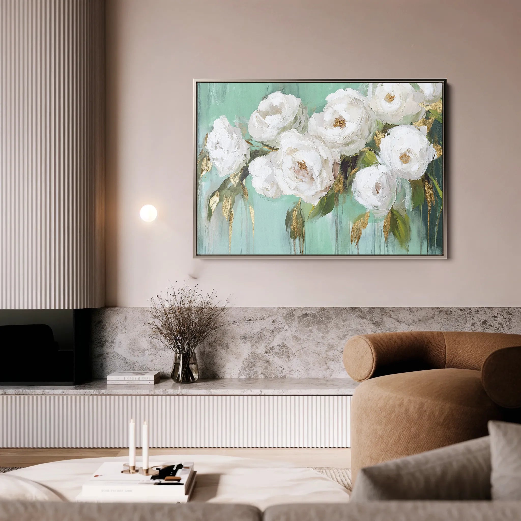 Floral 765 Canvas Art 18" x 24" / 45 x 60 cm / Black