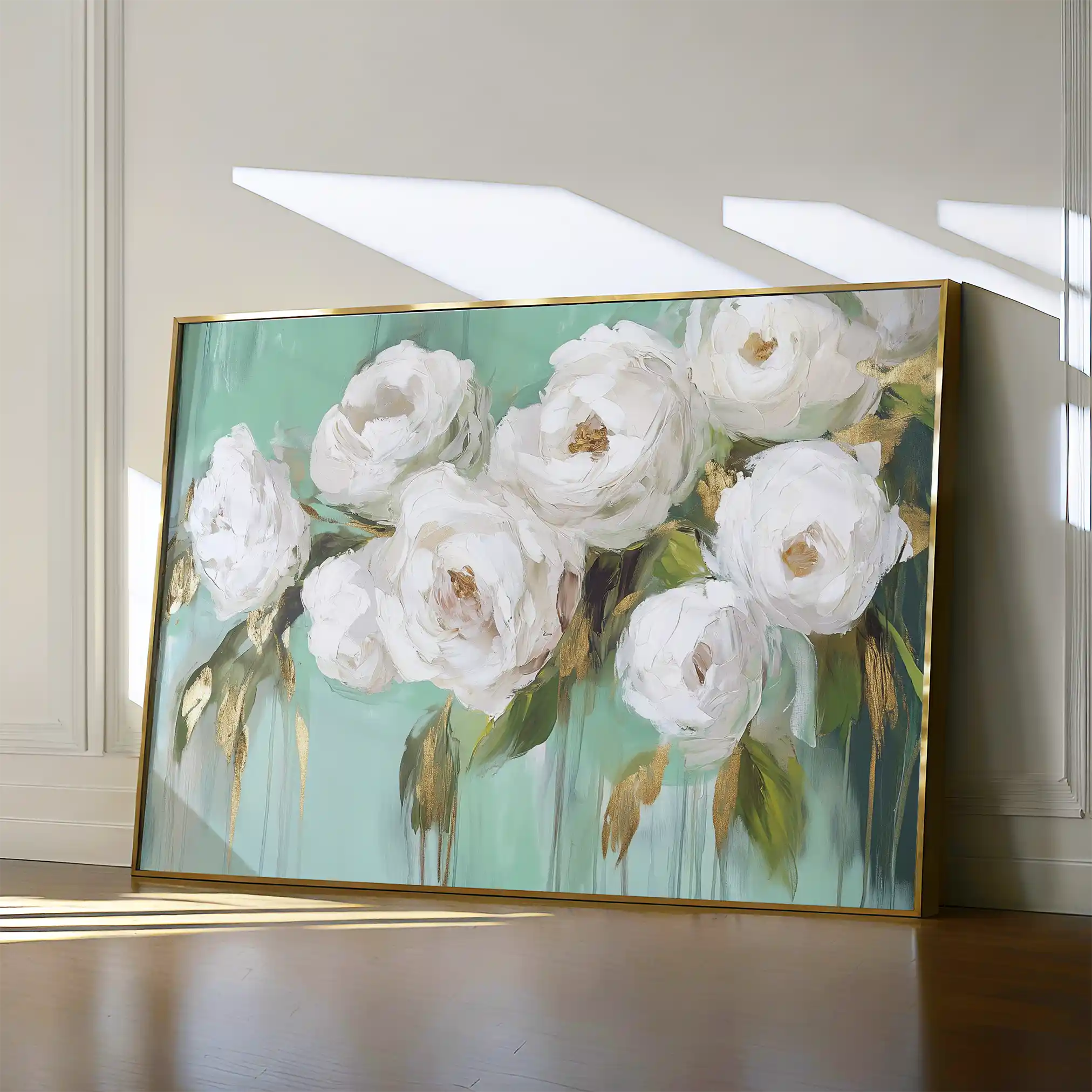 Floral 765 Canvas Art 60 x 40 cm / Black