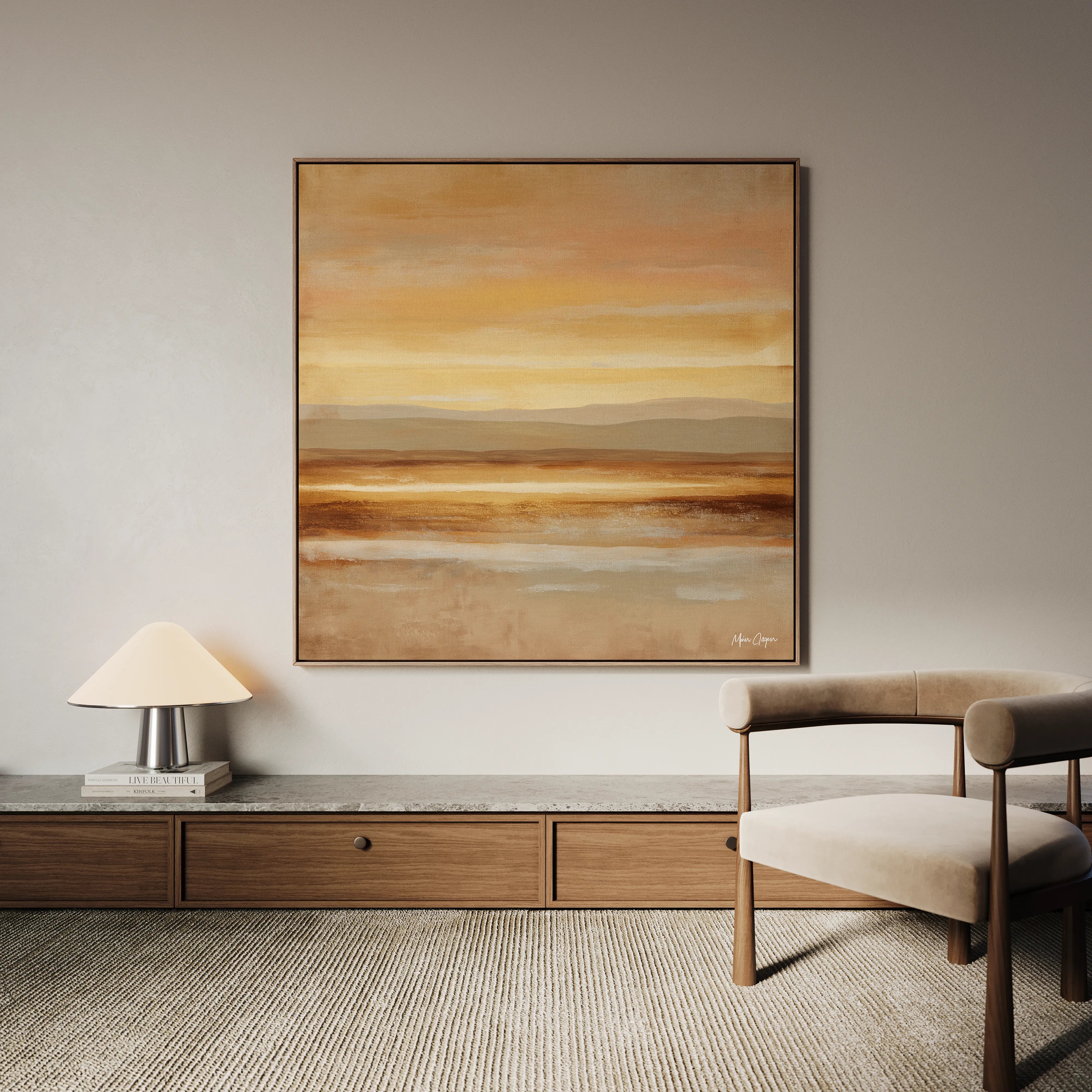 Abstract 766 Canvas Art 16" x 16" / 40 x 40 cm / Black