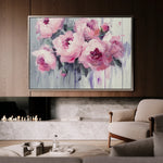 Floral 766 Canvas Art 18" x 24" / 45 x 60 cm / Black