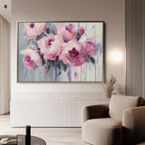 Floral 766 Canvas Art 18" x 24" / 45 x 60 cm / Black